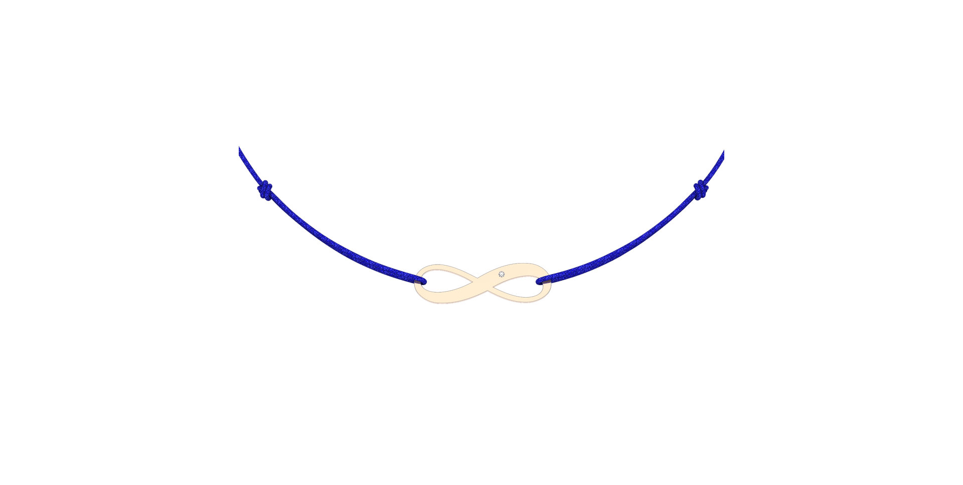 Diamantový náramek se šňůrkou Infinity