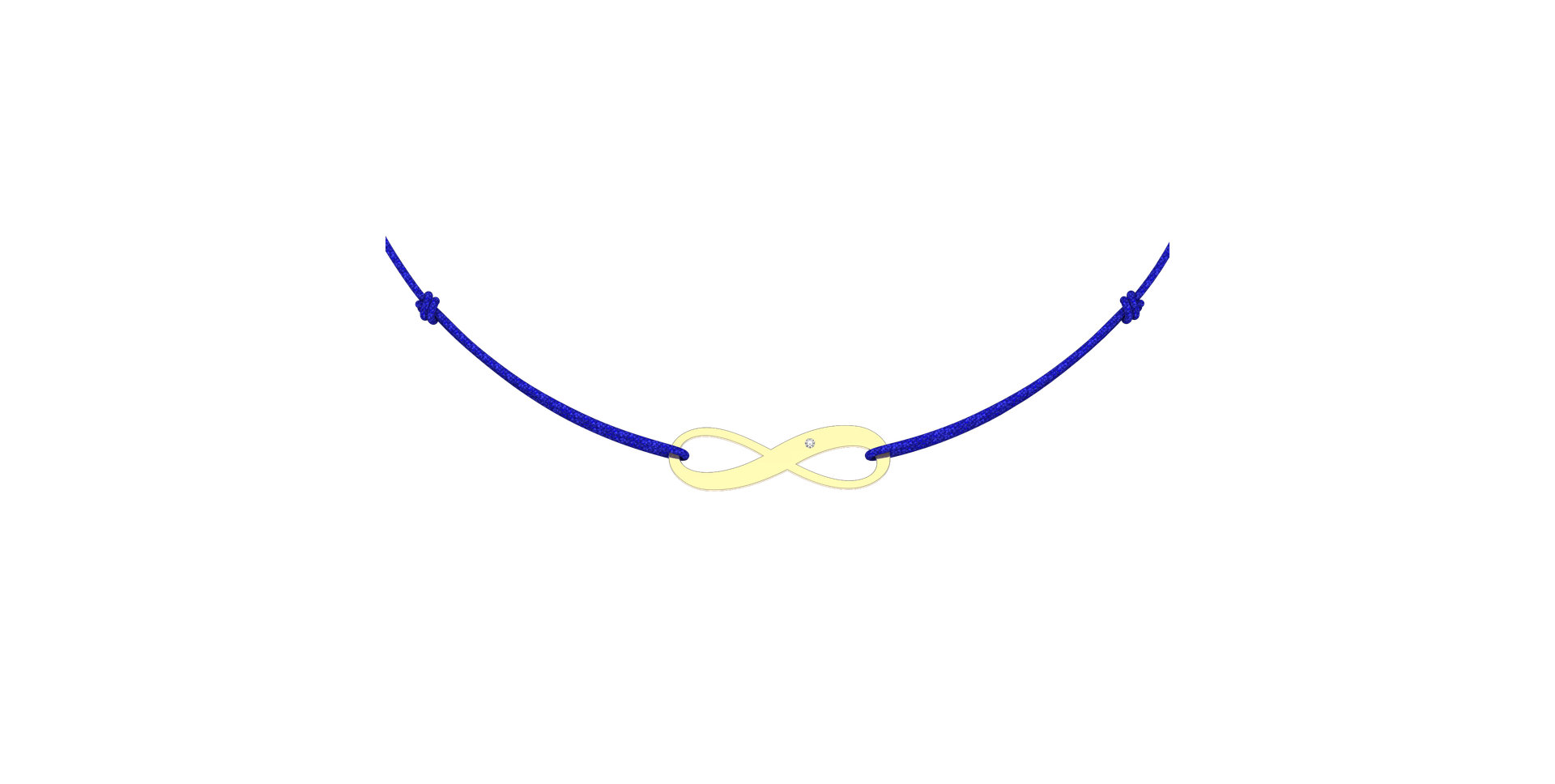 Diamantový náramek se šňůrkou Infinity