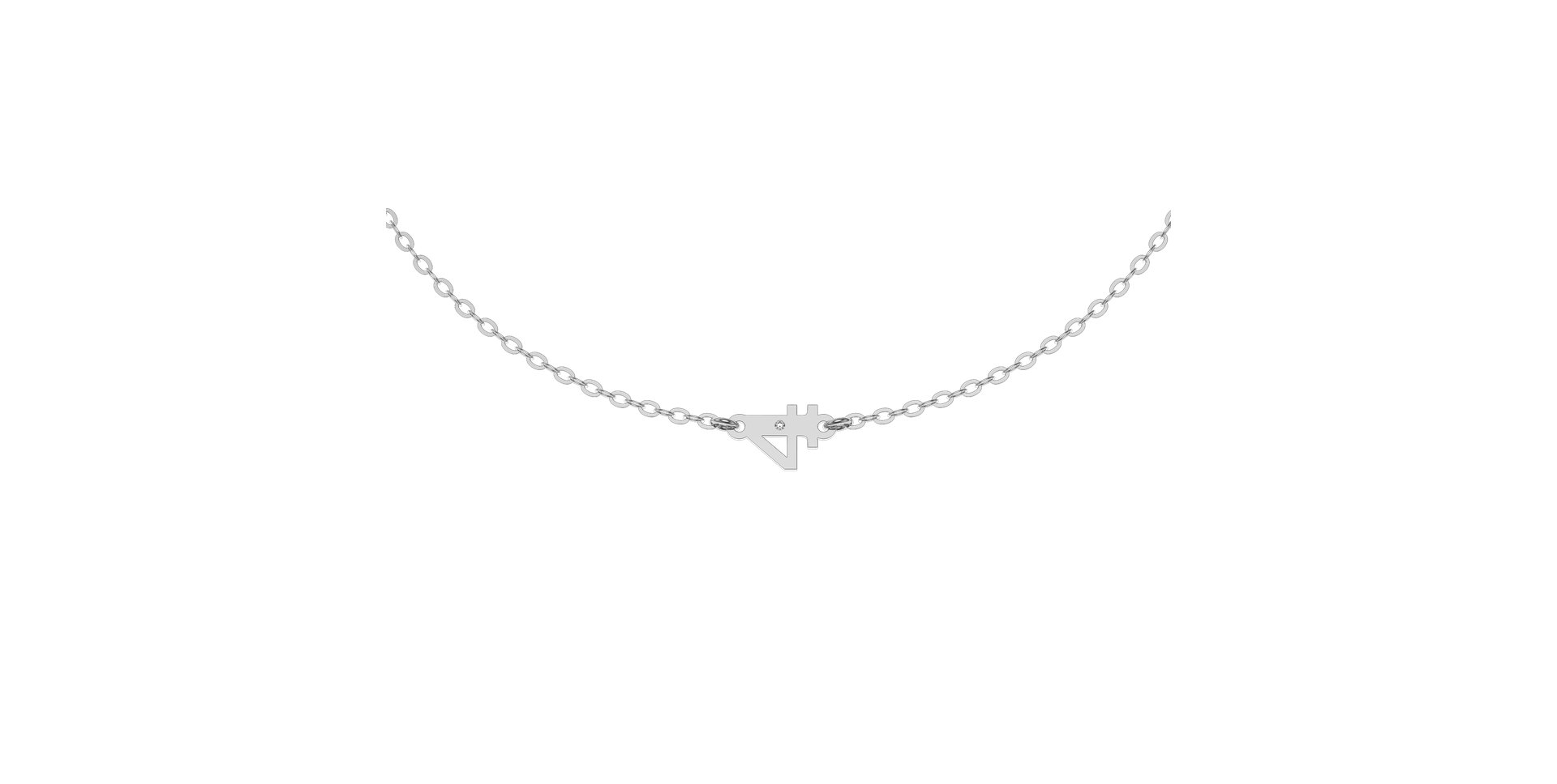 Náramek s diamantem Lucky Four