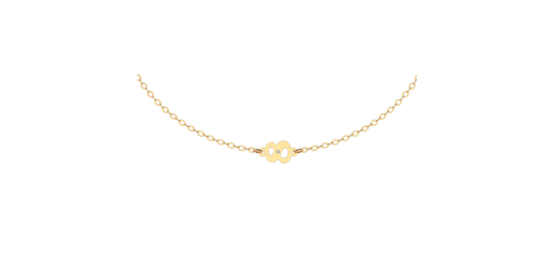 Náramek s diamantem Lucky Eight