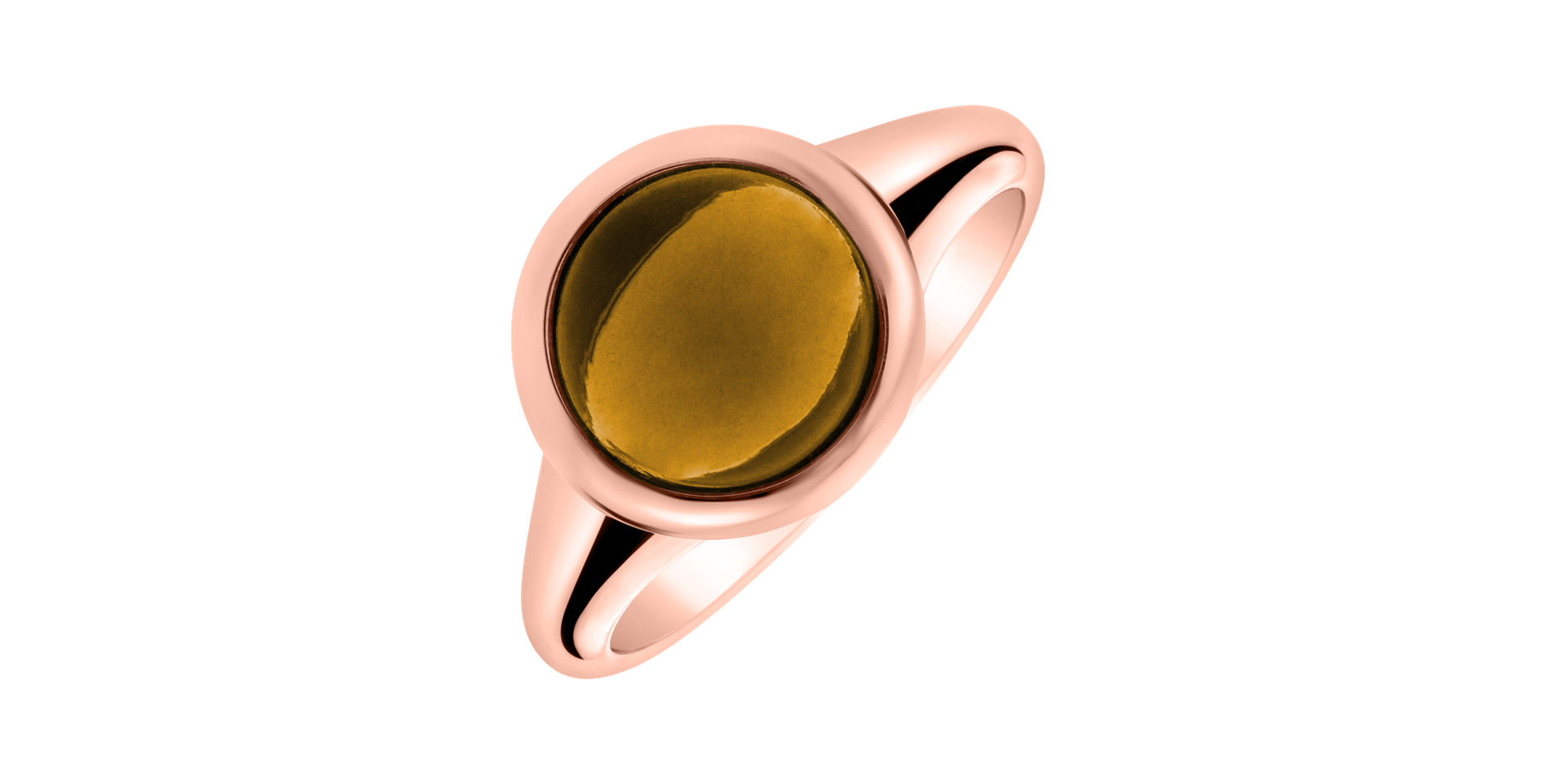 Prsten s cognac quartzem Bonbon