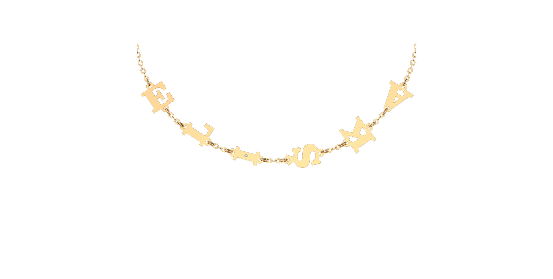 Náramek s diamantem Big Letters