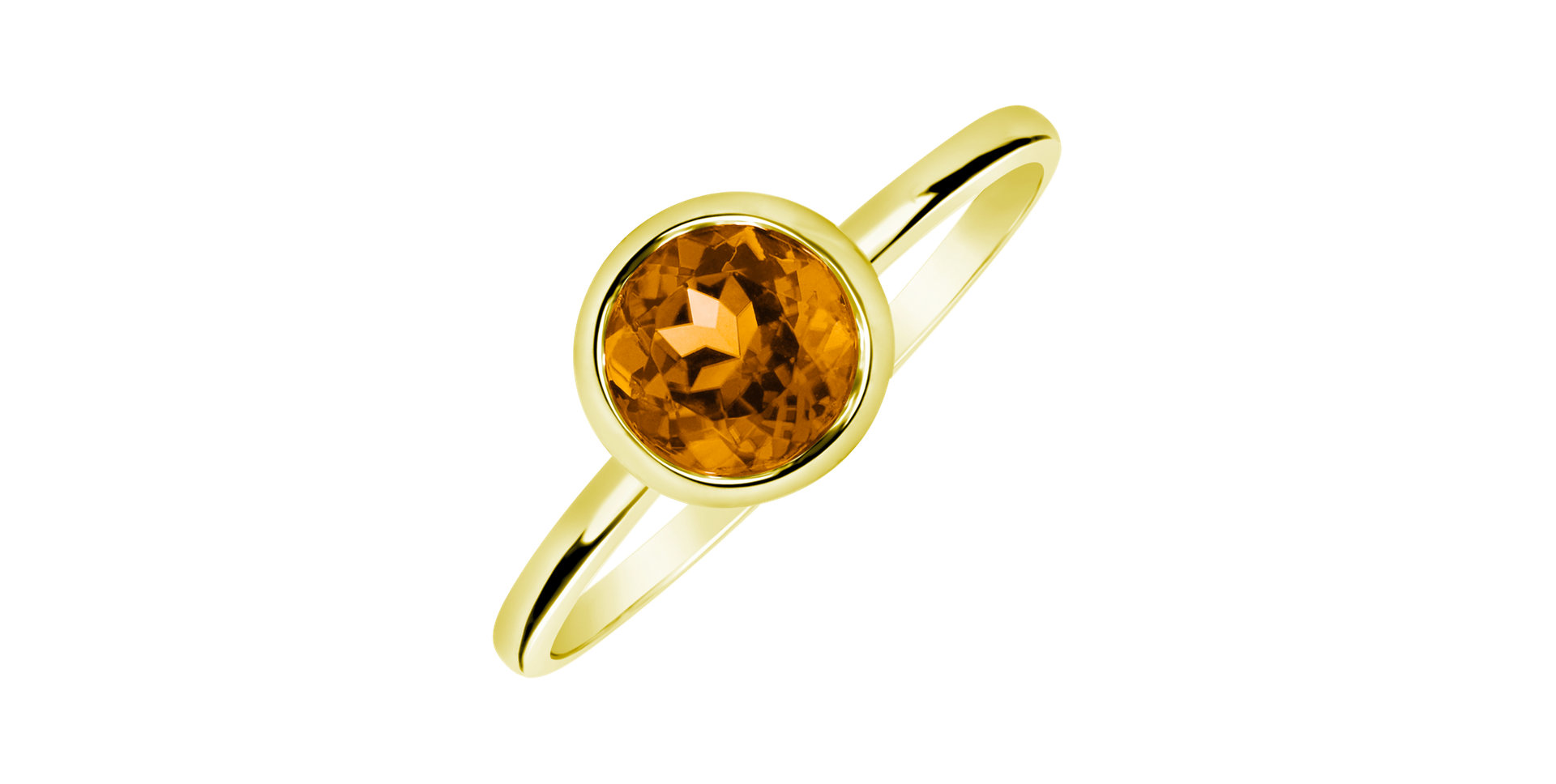 Prsten s citrínem madeira Bonbon