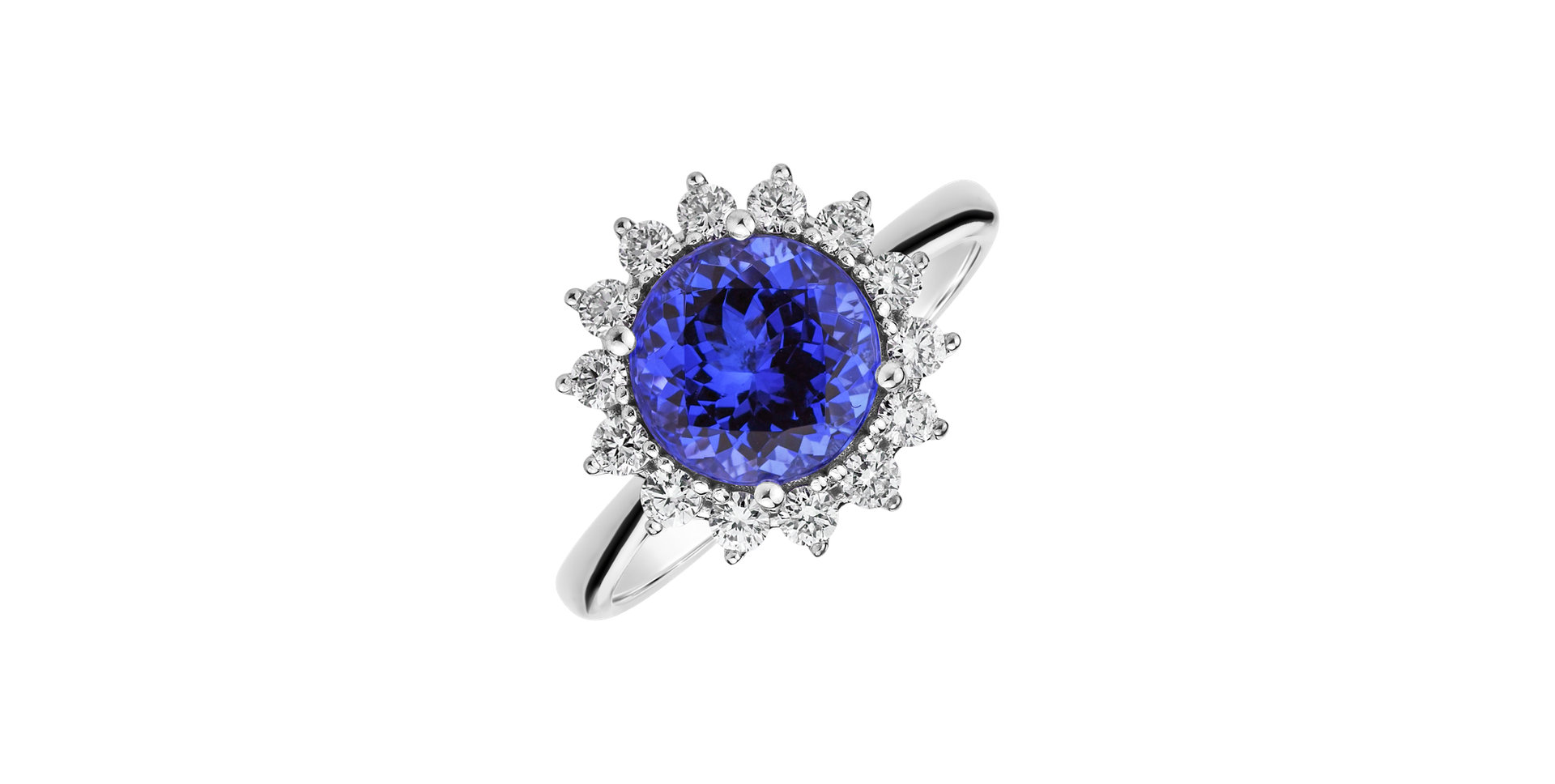 Prsten s tanzanitem a diamanty Sun Impression