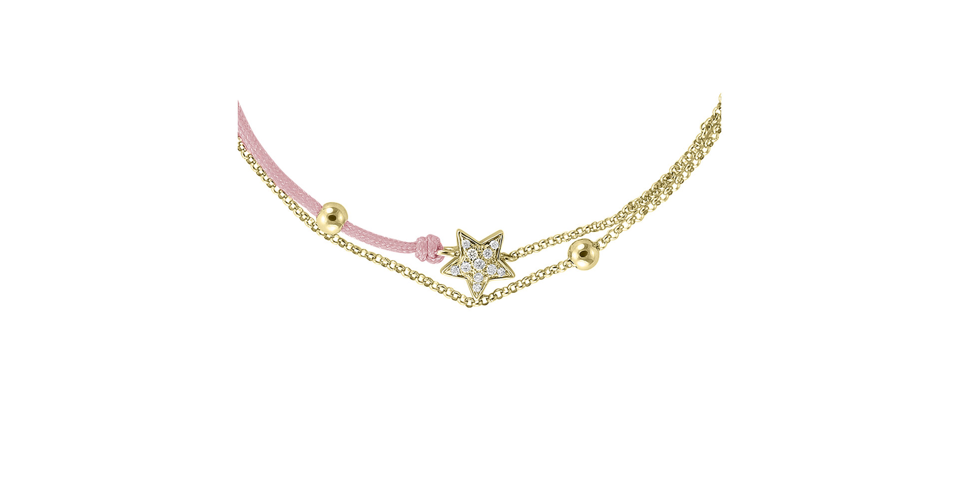 Diamantový náramek se šňůrkou Dream Message