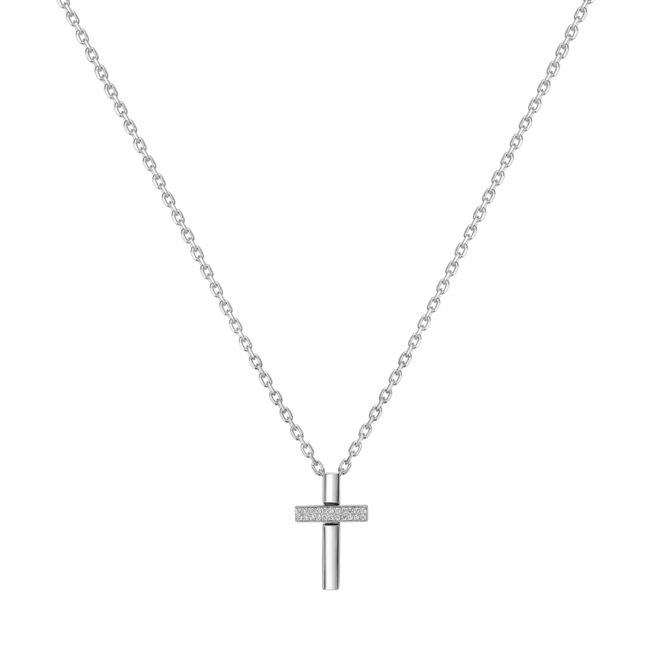 Náhrdelník s diamanty Mystery Cross