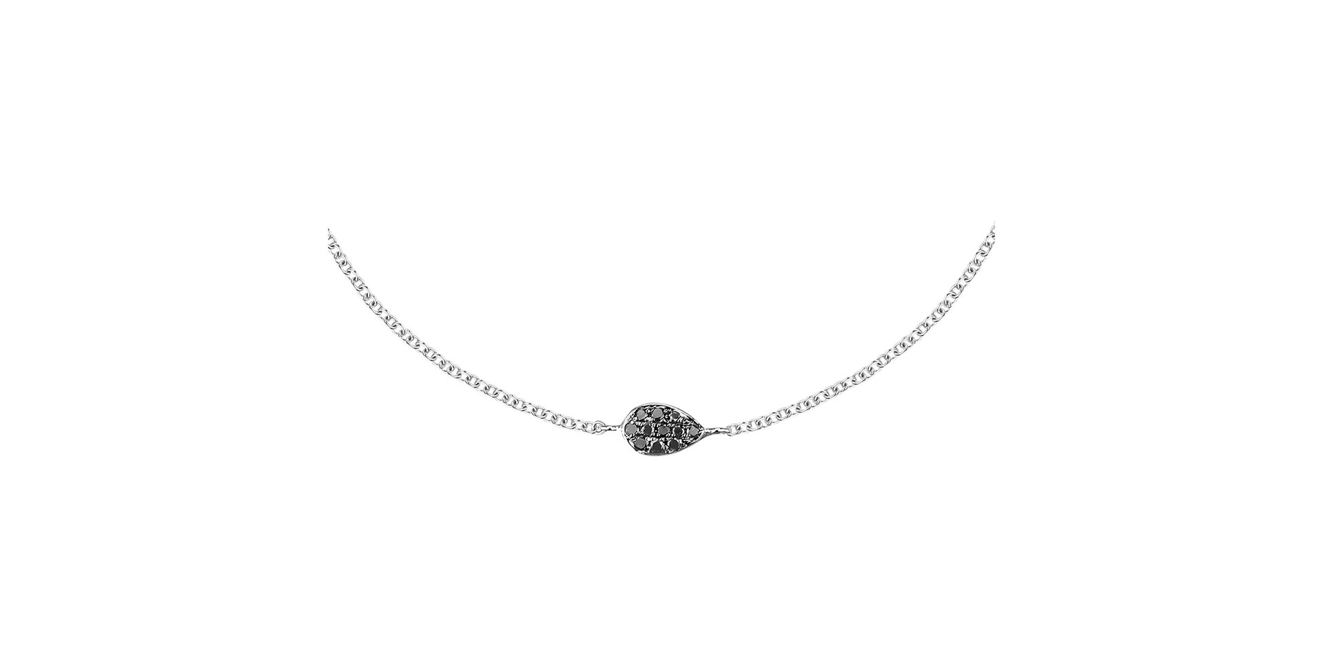 Náramek s černými diamanty Shiny Drop