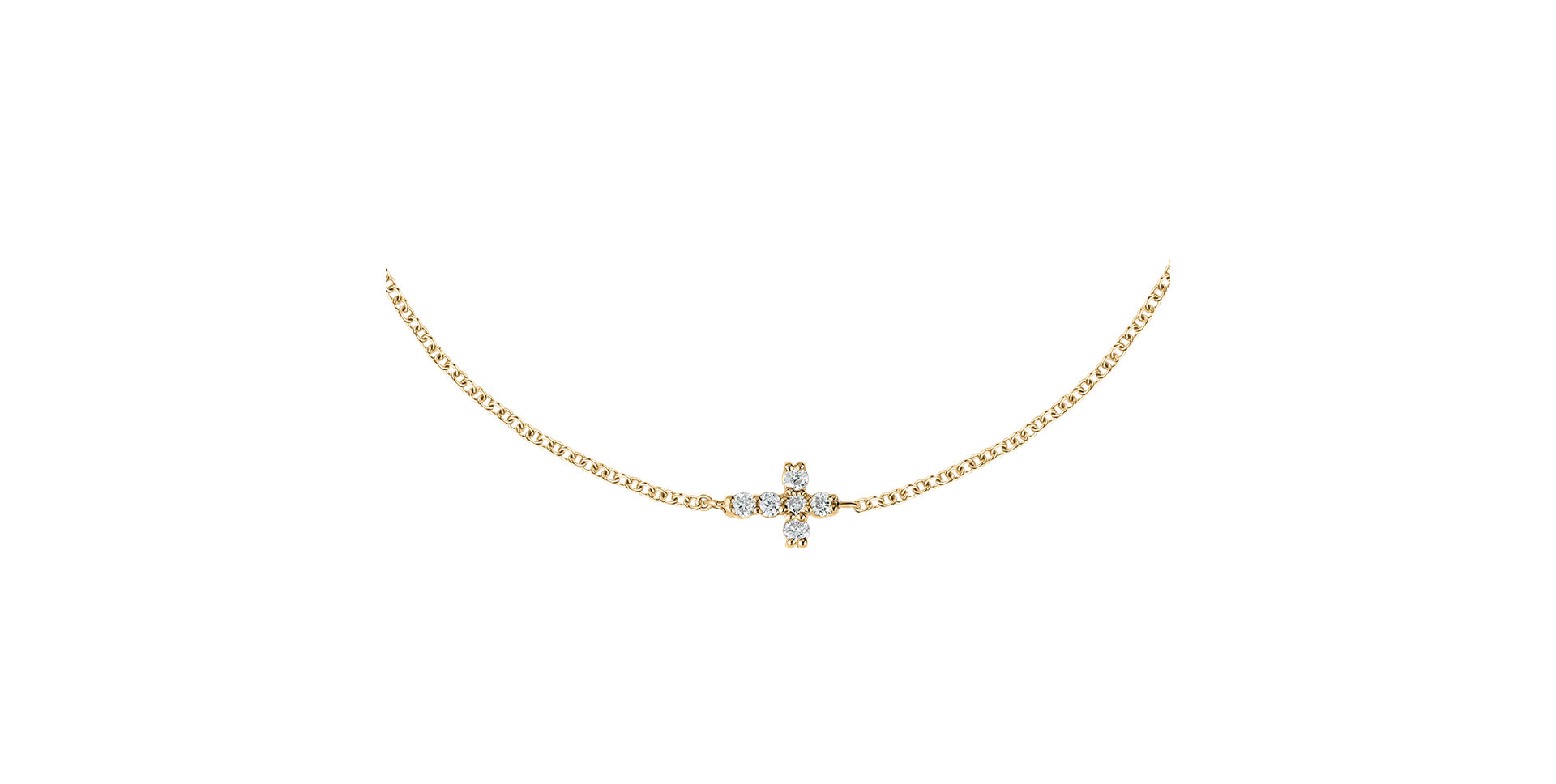 Náramek s diamanty Shiny Cross