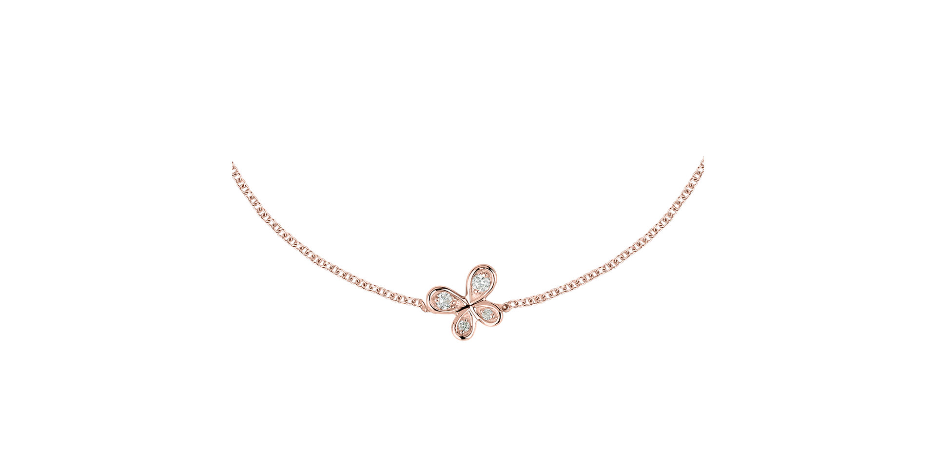 Náramek s diamanty Little Butterfly