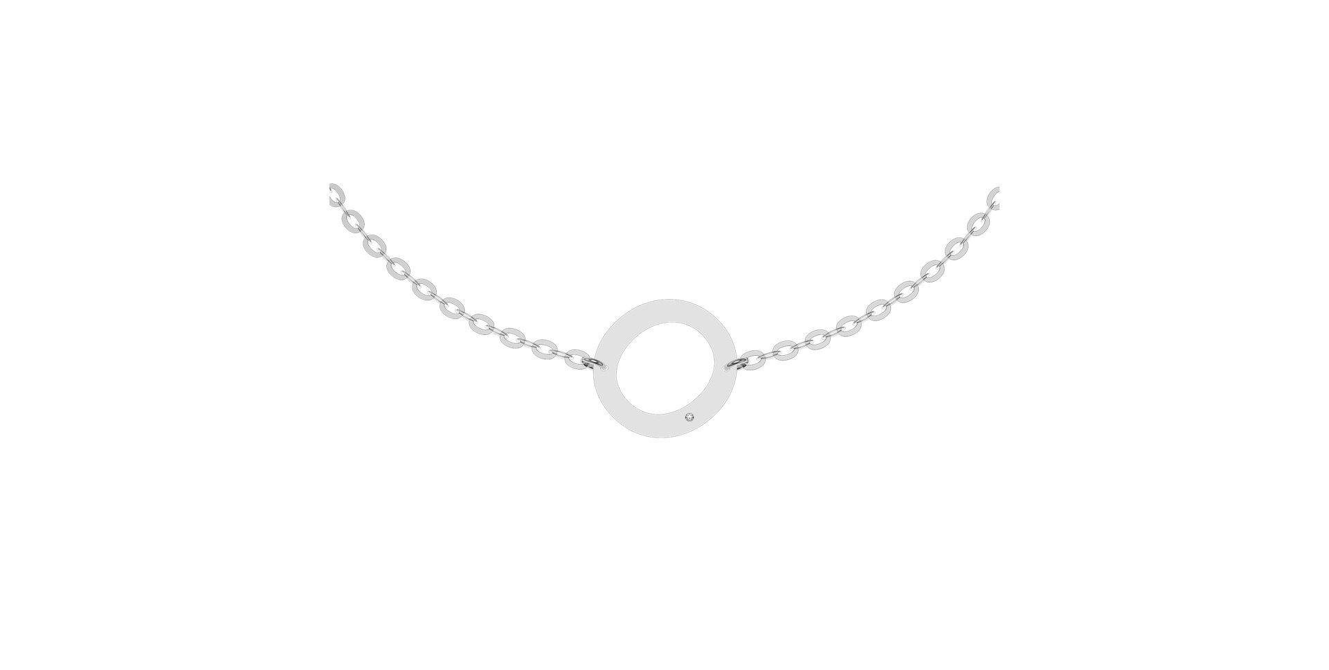 Náramek s diamantem Big Line O