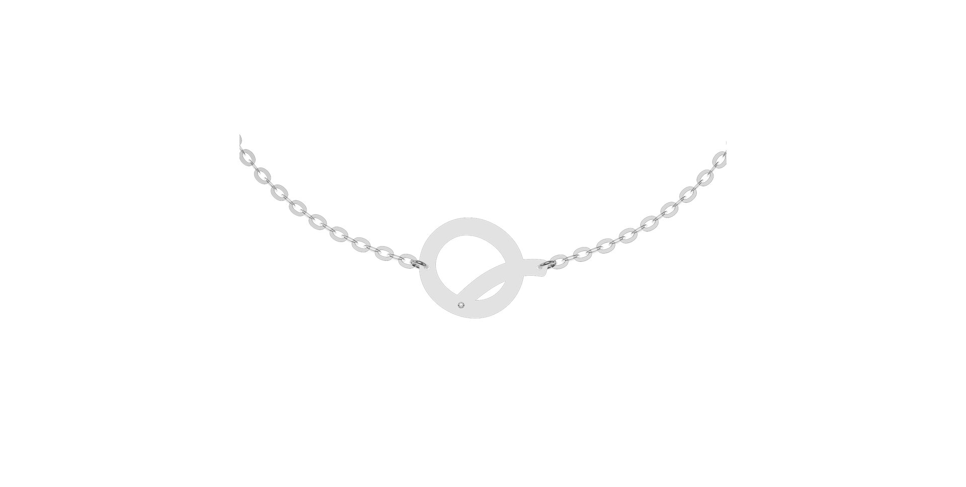 Náramek s diamantem Big Line Q