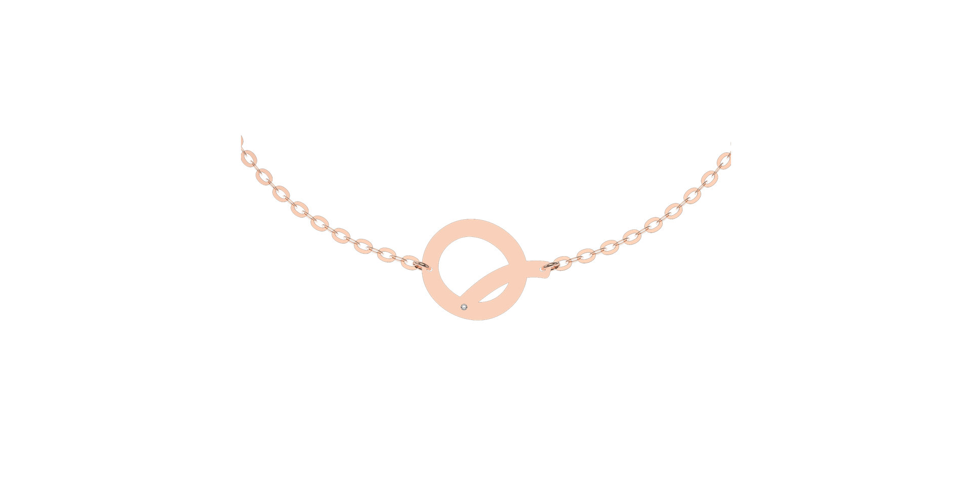 Náramek s diamantem Big Line Q