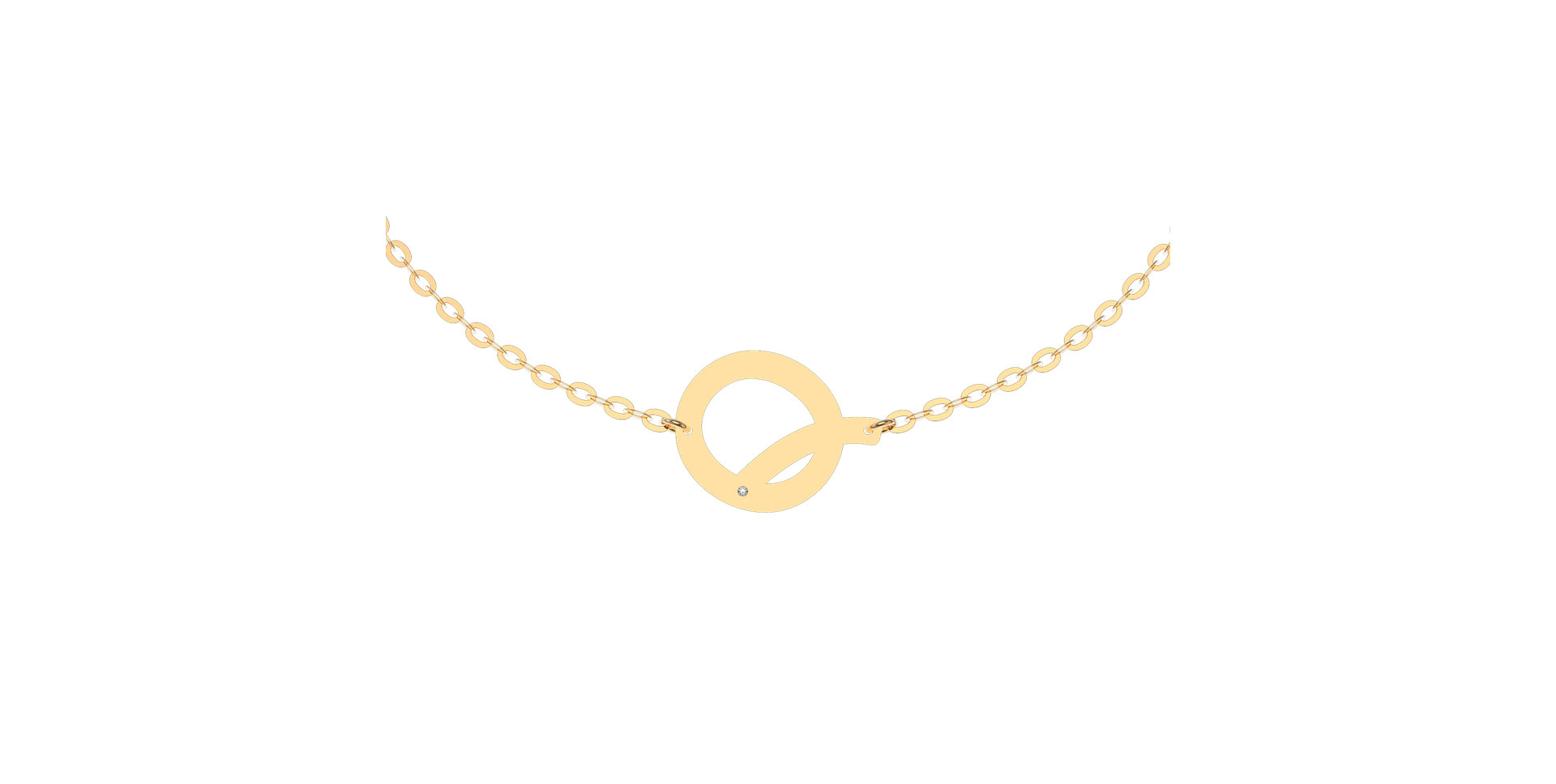 Náramek s diamantem Big Line Q