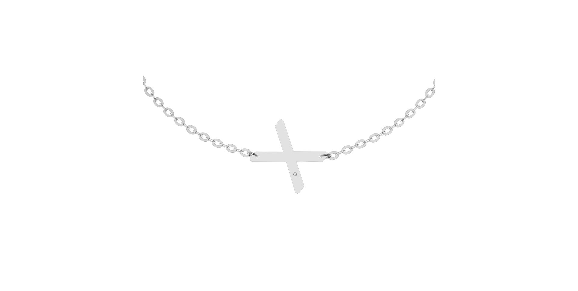 Náramek s diamantem Big Line X