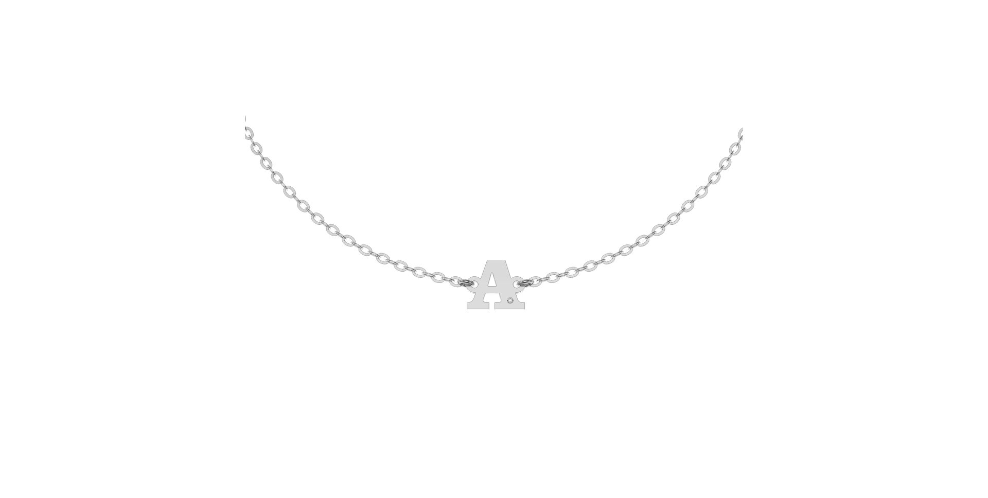 Náramek s diamantem Classic Big A