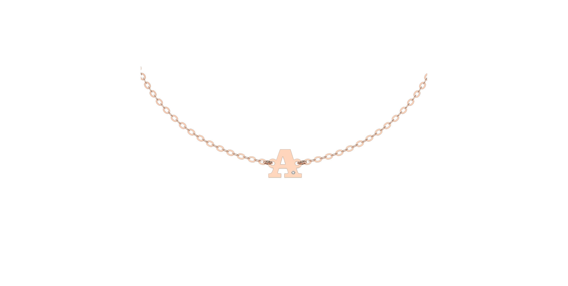 Náramek s diamantem Classic Big A