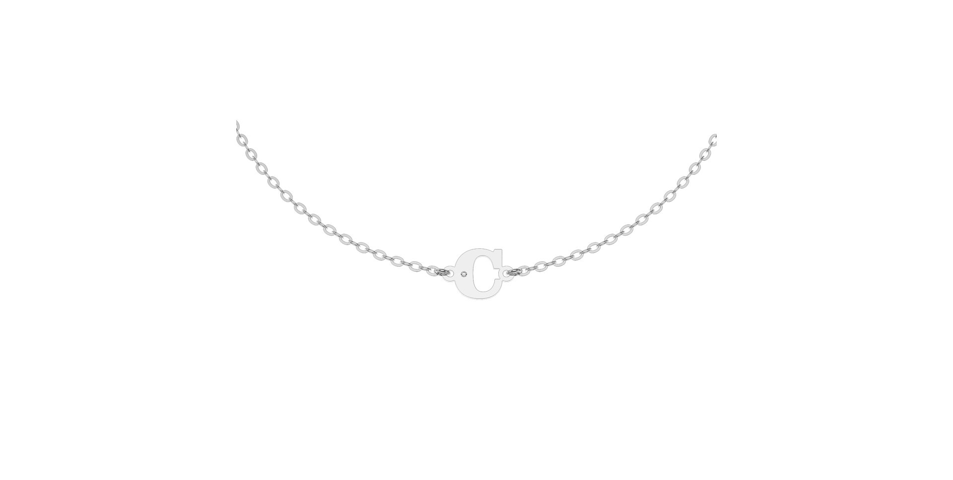 Náramek s diamantem Classic Big C