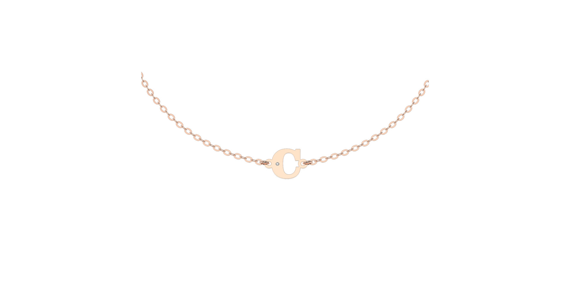 Náramek s diamantem Classic Big C