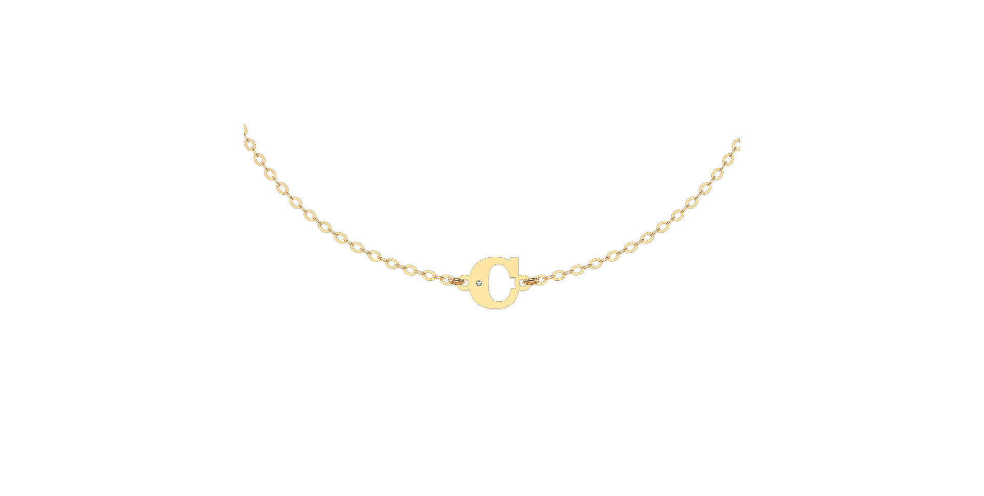 Náramek s diamantem Classic Big C