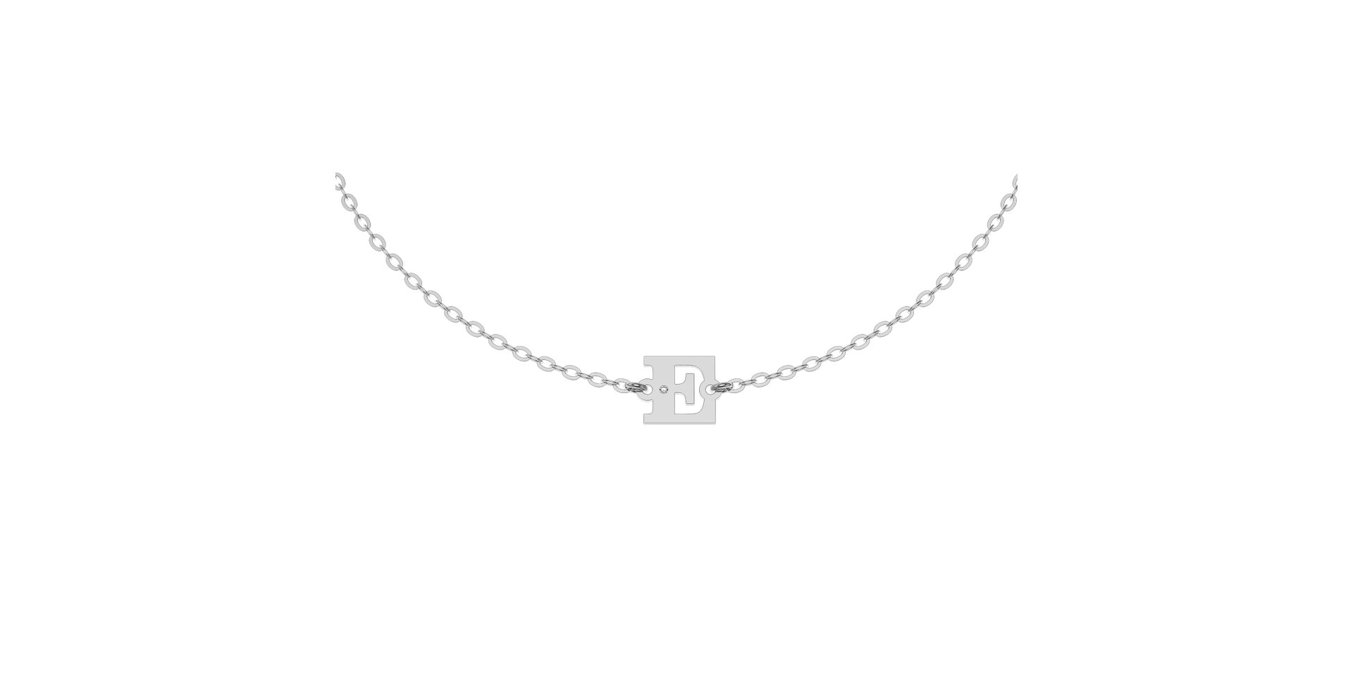 Náramek s diamantem Classic Big E