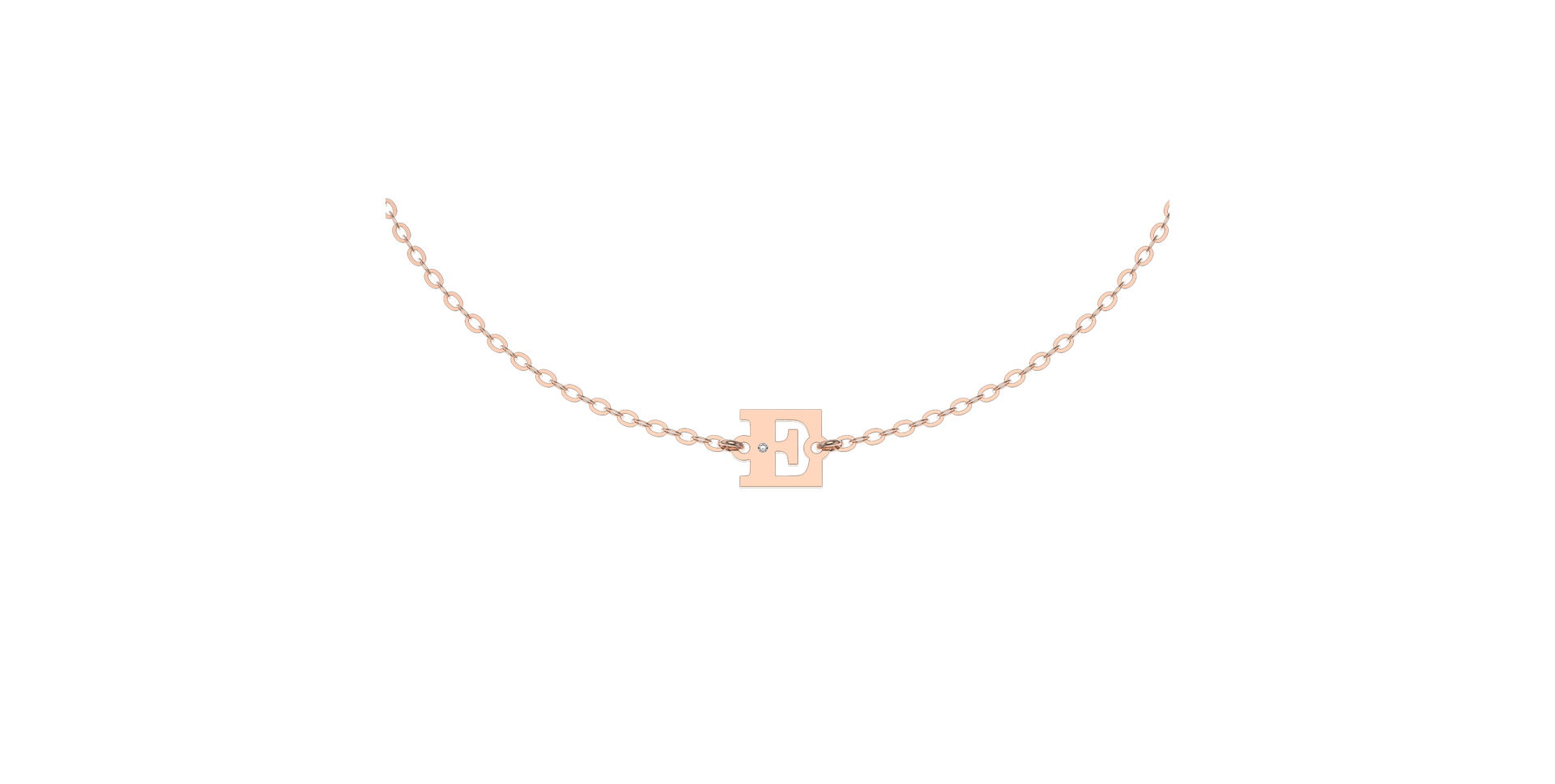 Náramek s diamantem Classic Big E