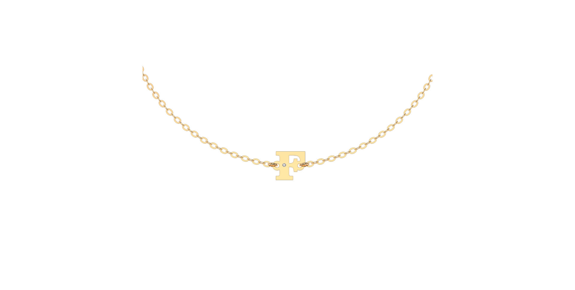 Náramek s diamantem Classic Big F