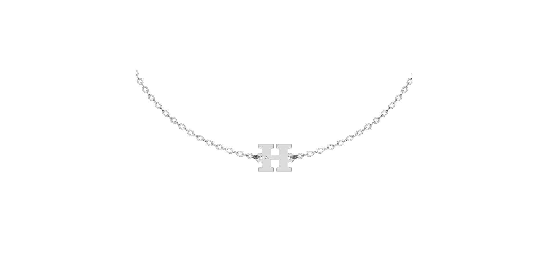 Náramek s diamantem Classic Big H