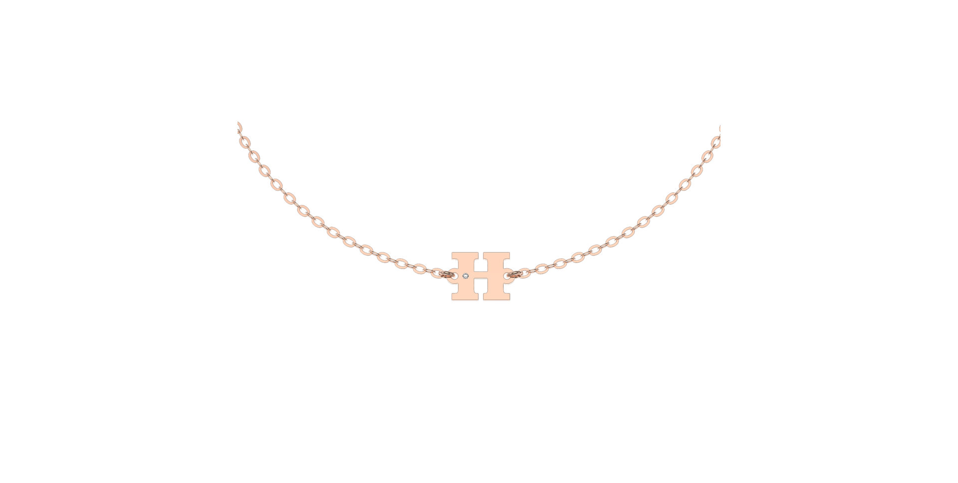 Náramek s diamantem Classic Big H