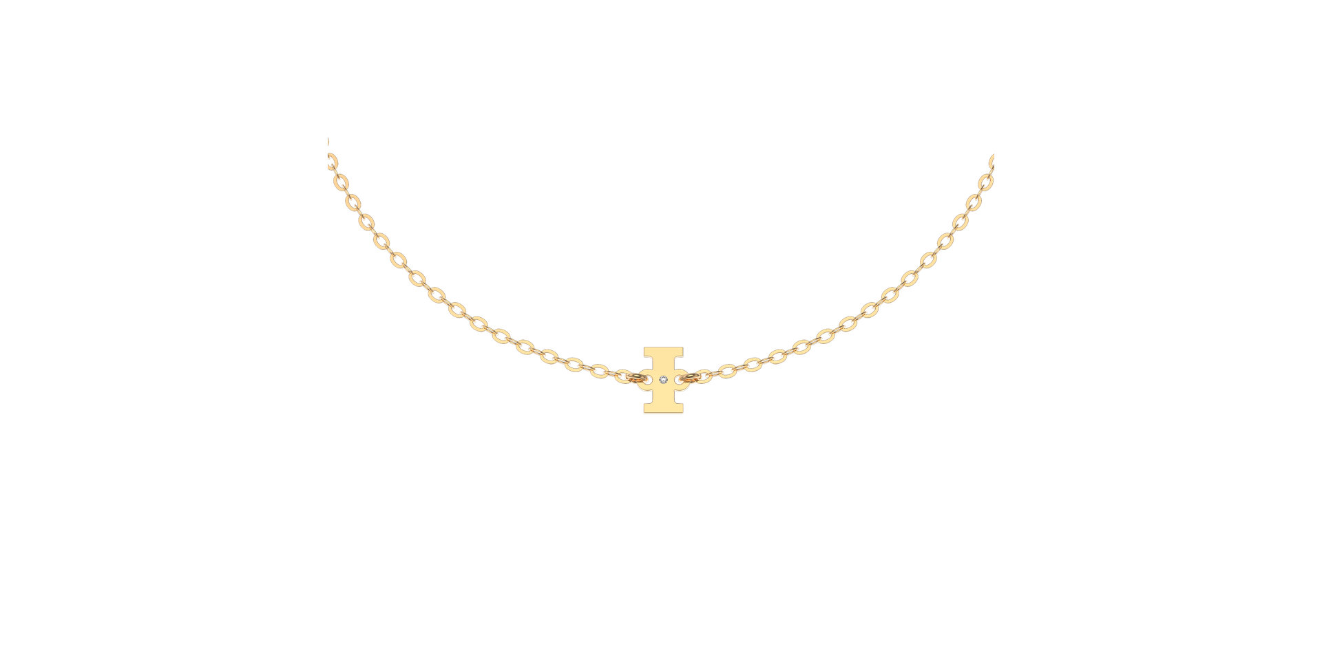 Náramek s diamantem Classic Big I