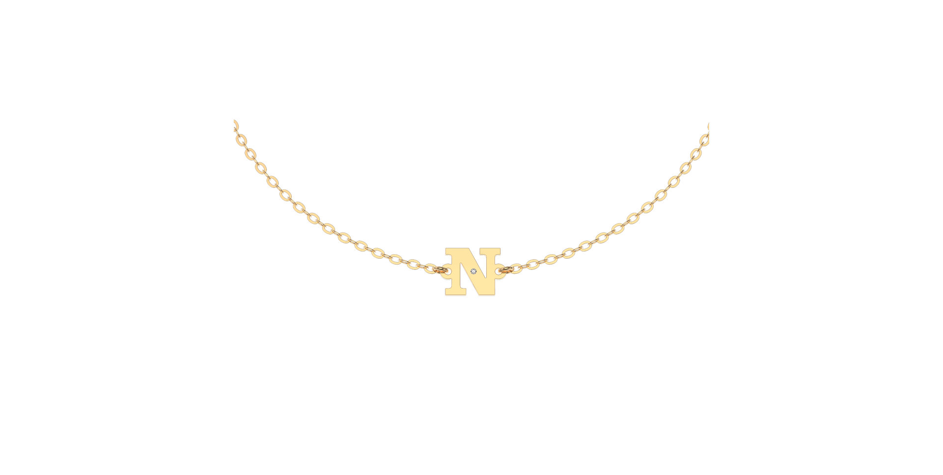 Náramek s diamantem Classic Big N