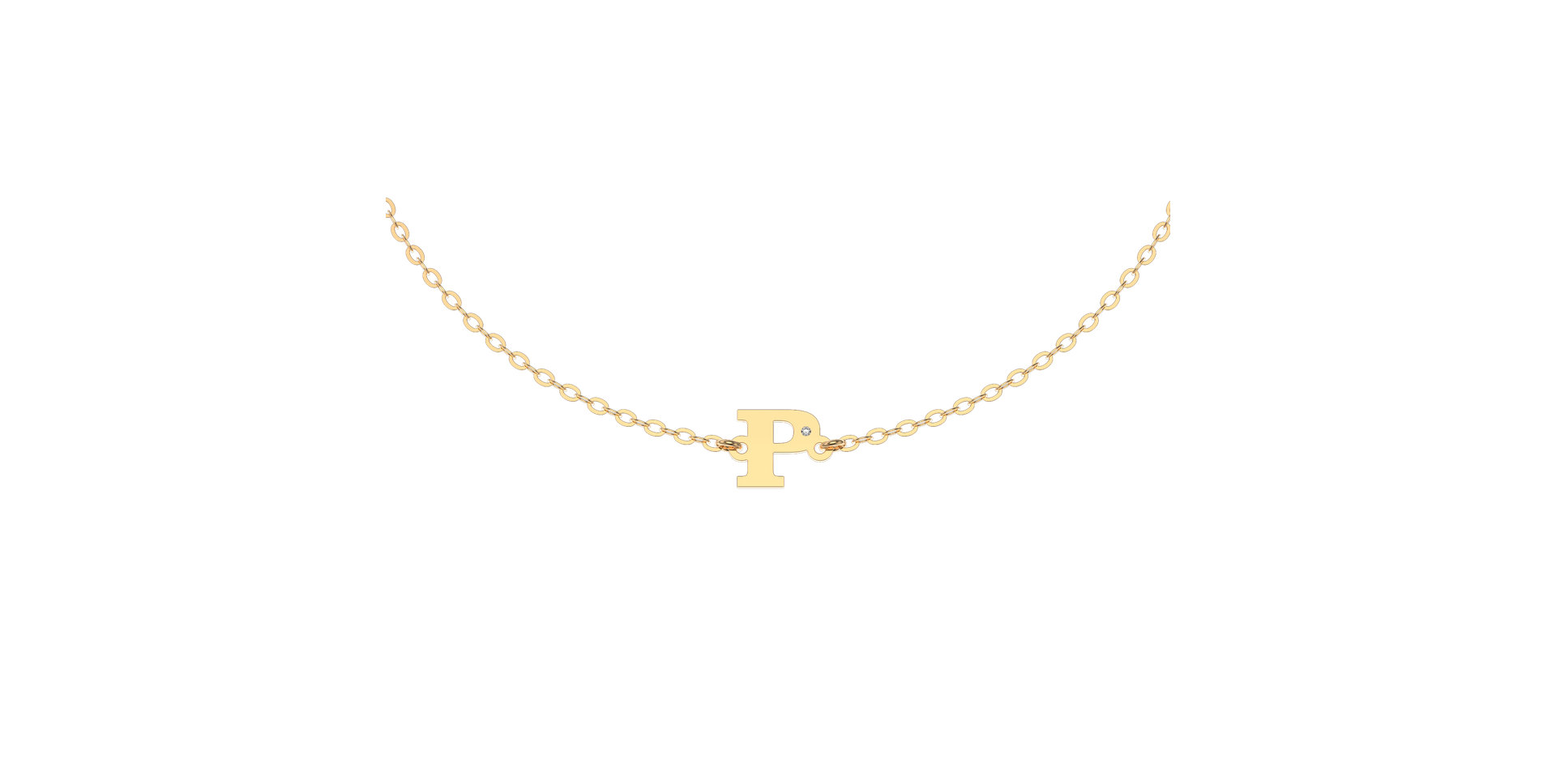 Náramek s diamantem Classic Big P