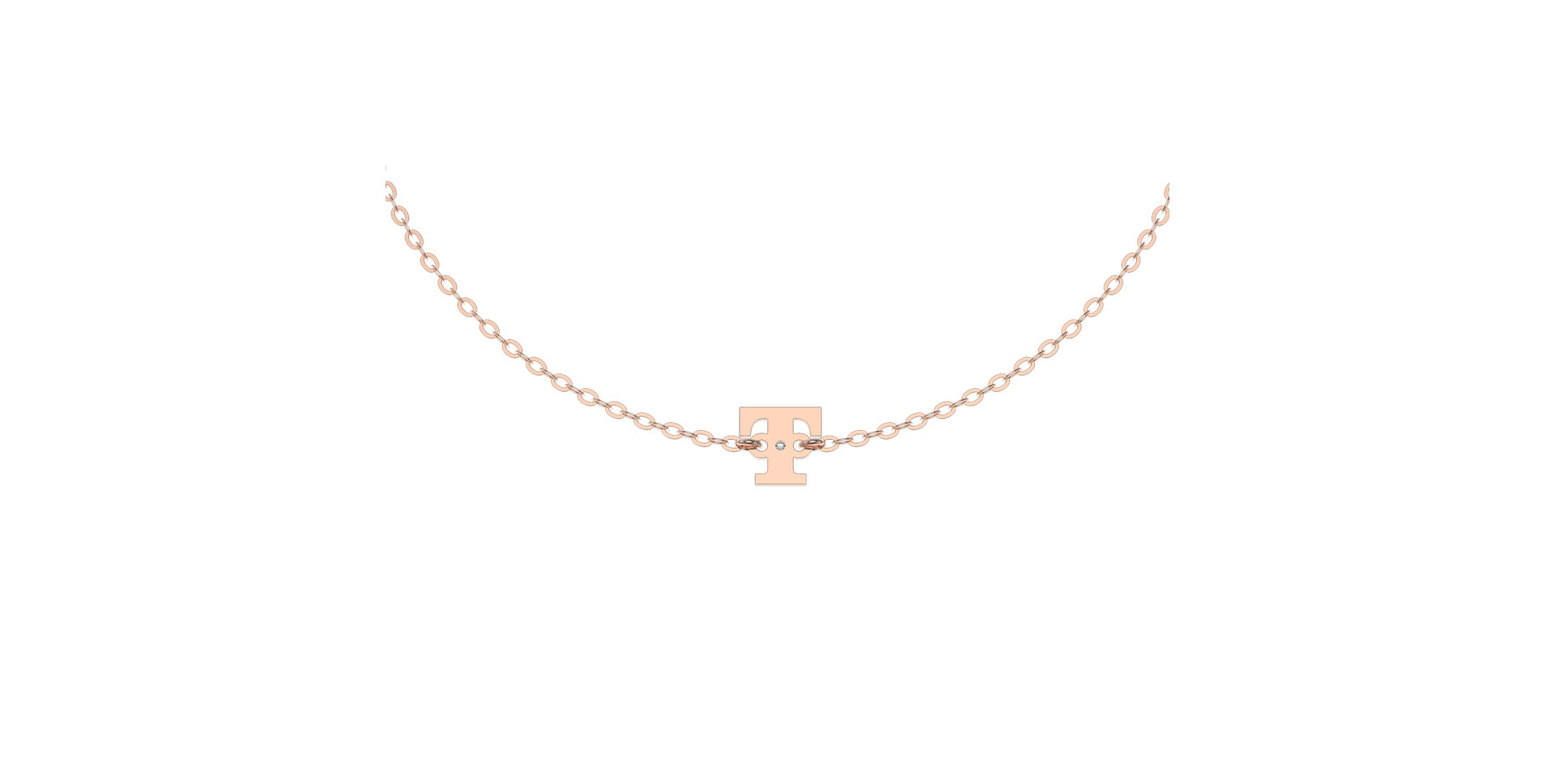 Náramek s diamantem Classic Big T