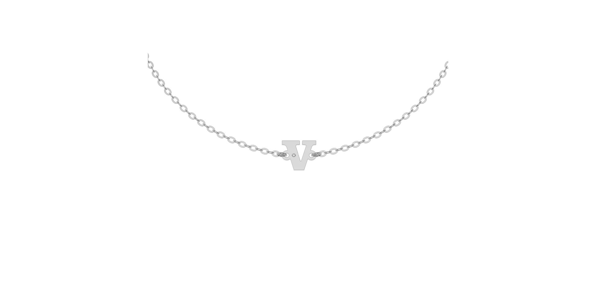 Náramek s diamantem Classic Big V