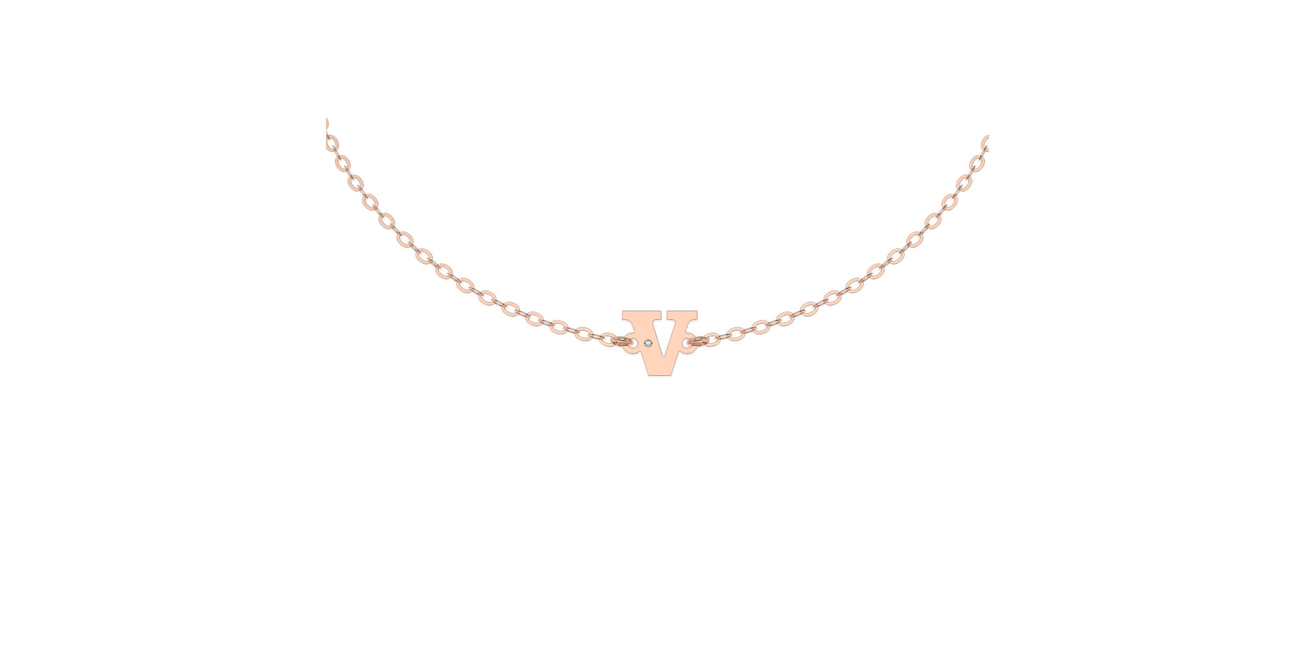 Náramek s diamantem Classic Big V