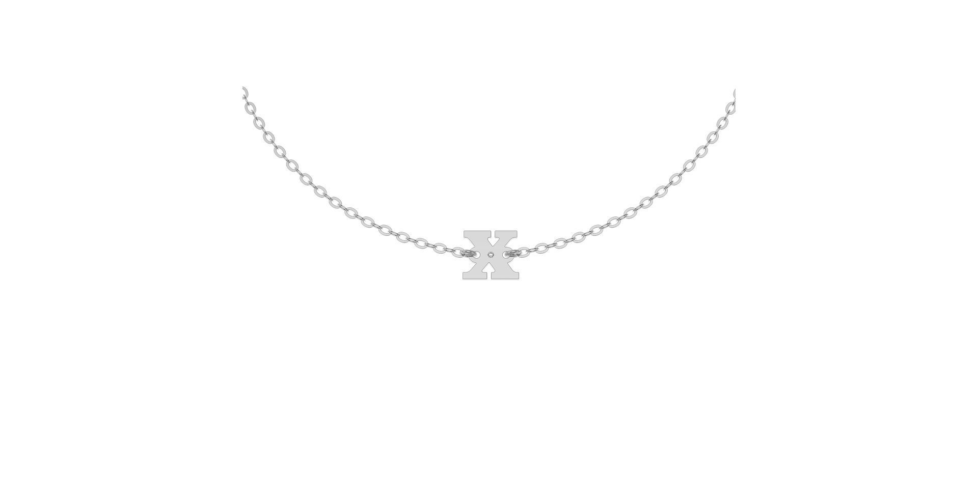 Náramek s diamantem Classic Big X