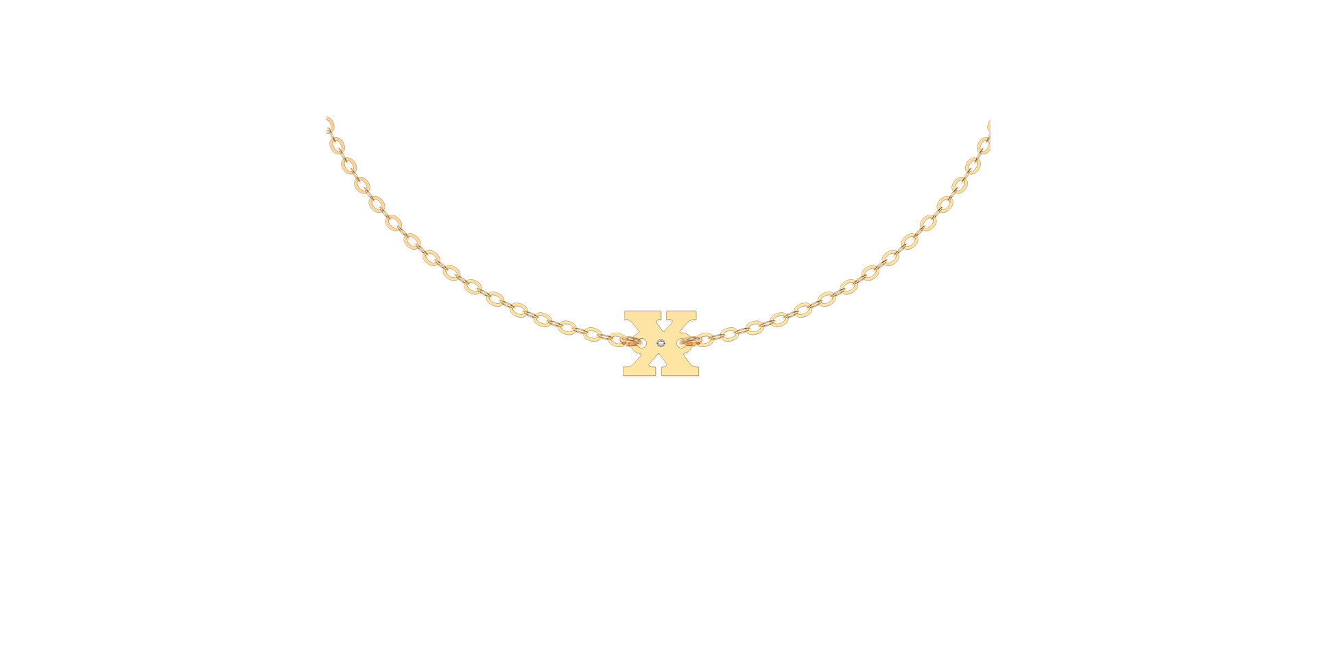 Náramek s diamantem Classic Big X