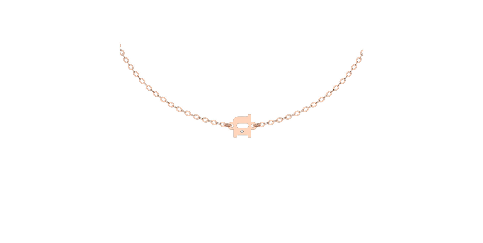 Náramek s diamantem Classic Little N