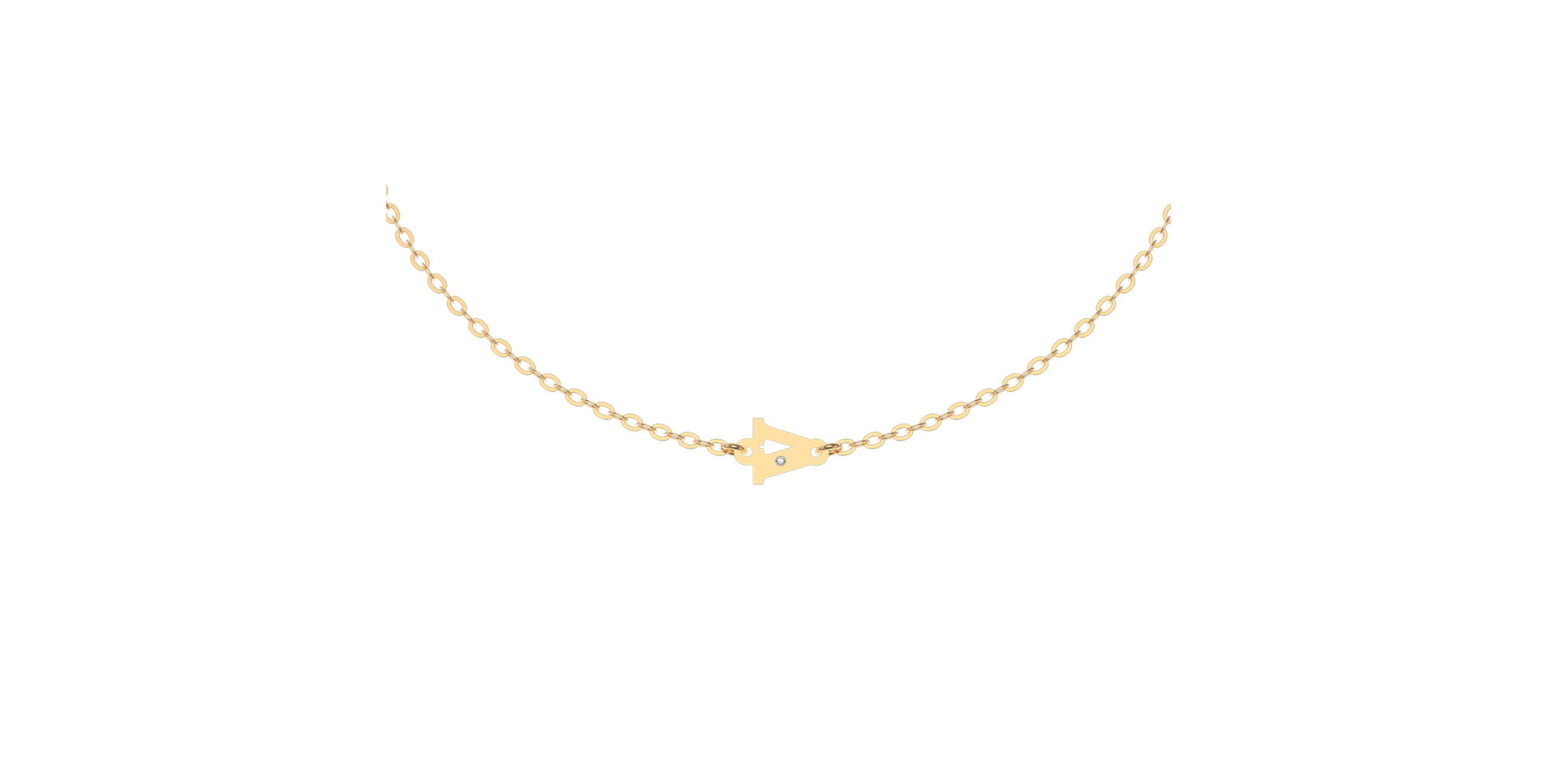 Náramek s diamantem Classic Little V