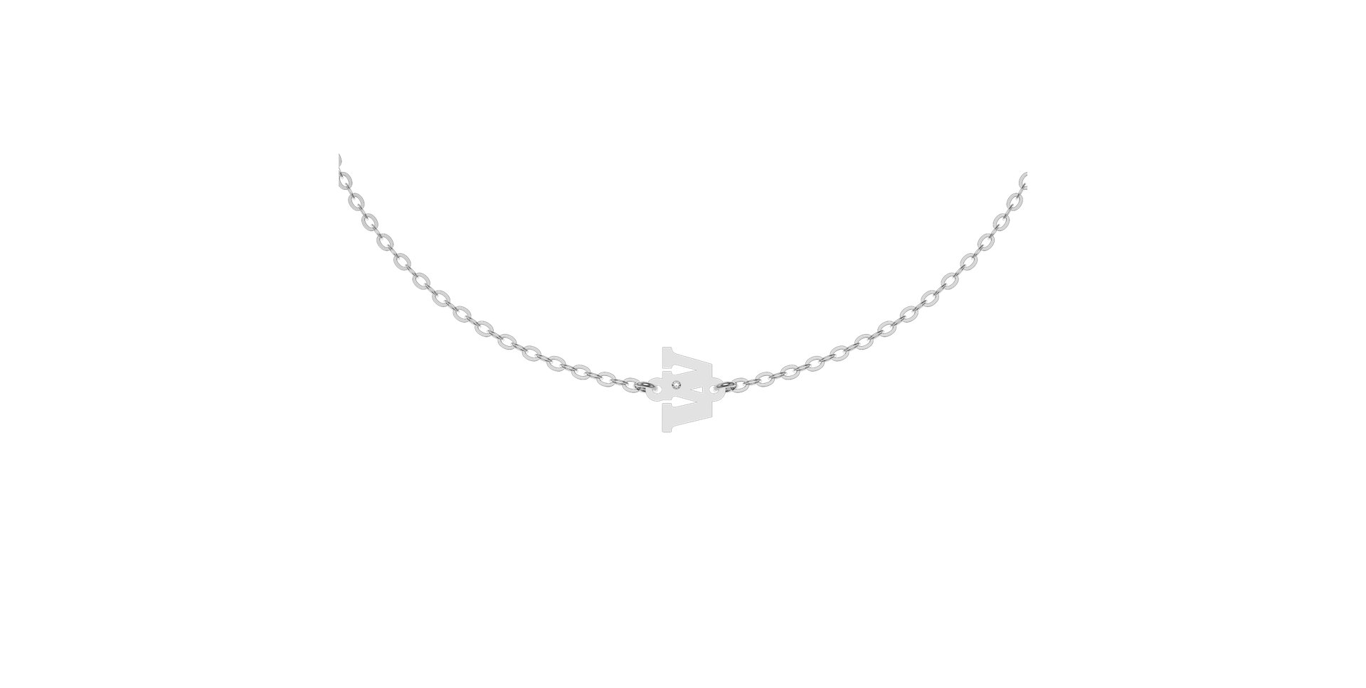 Náramek s diamantem Classic Little W