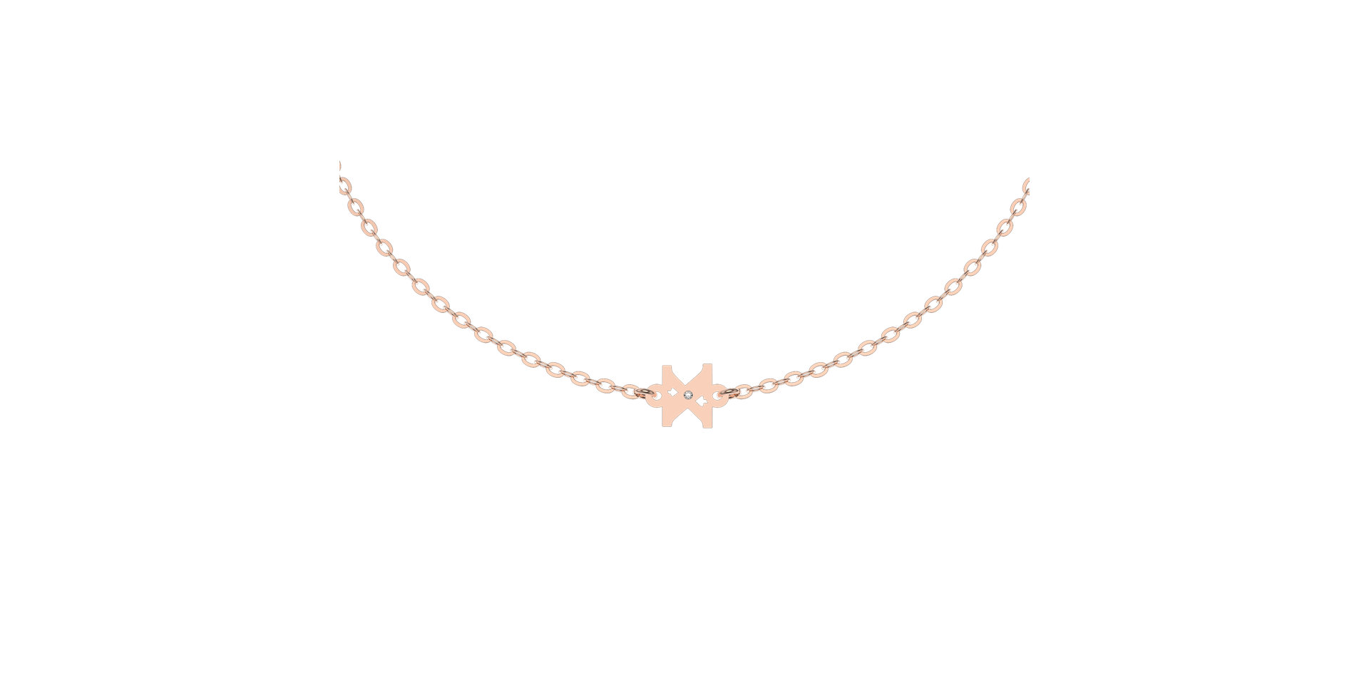 Náramek s diamantem Classic Little X