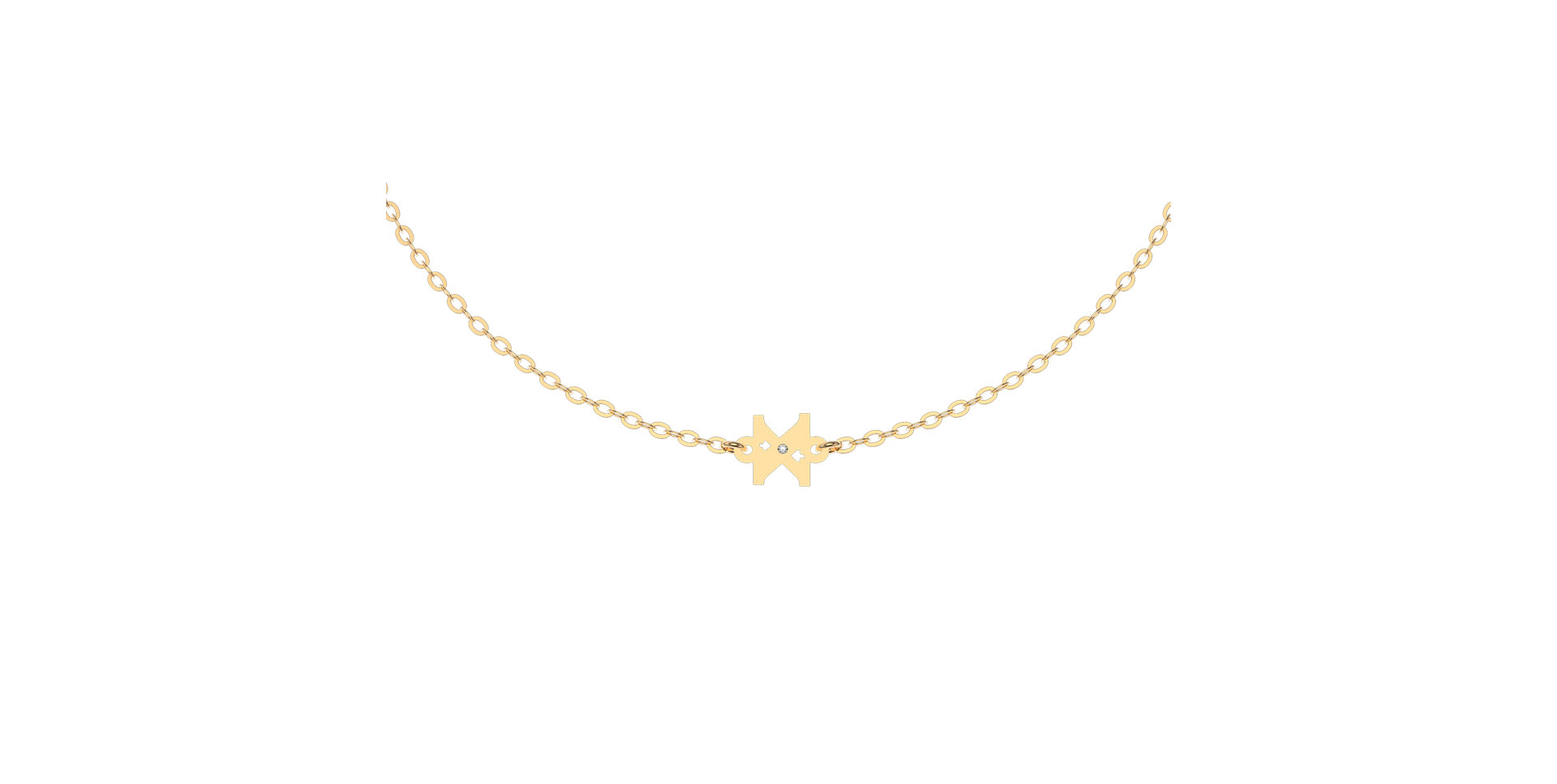 Náramek s diamantem Classic Little X