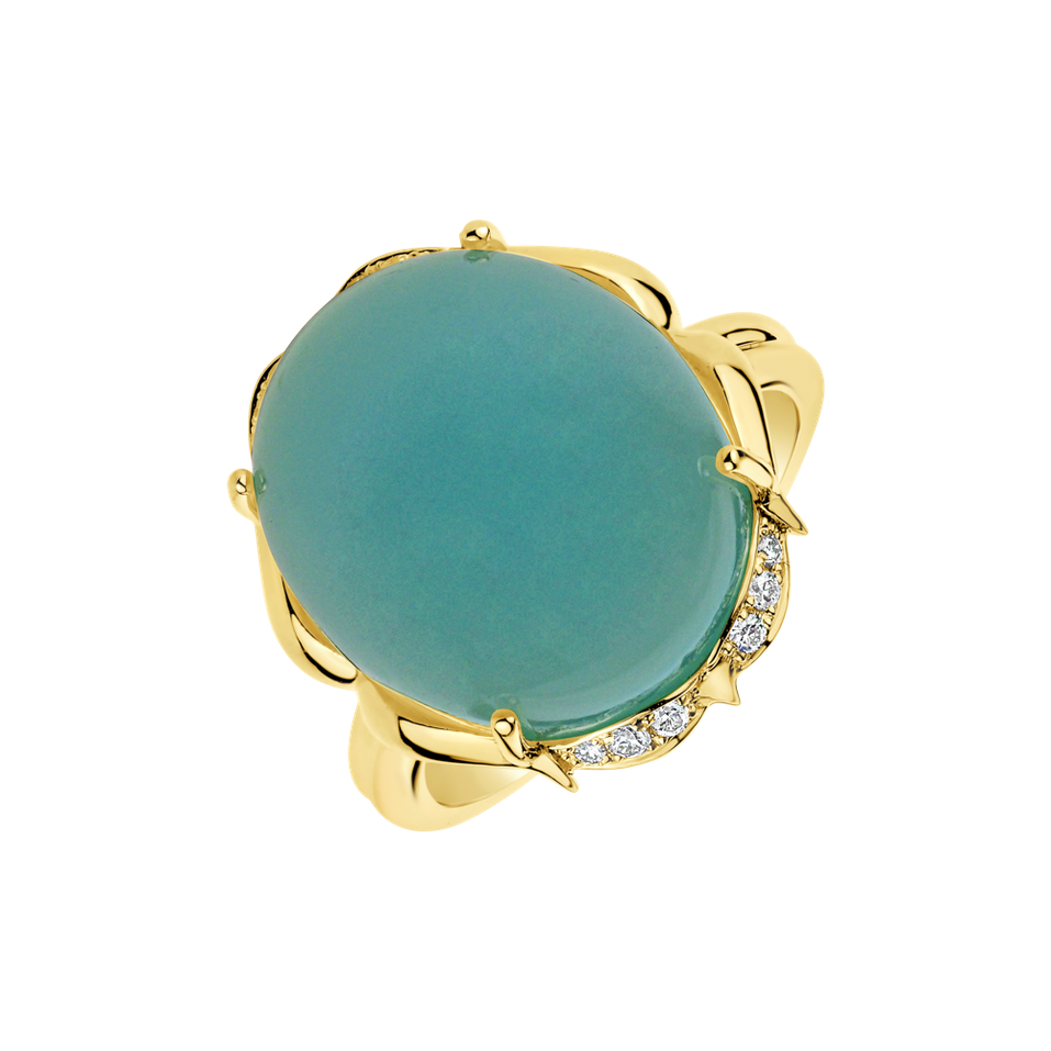 Prsten s chalcedonem a diamanty Miracle Temptation