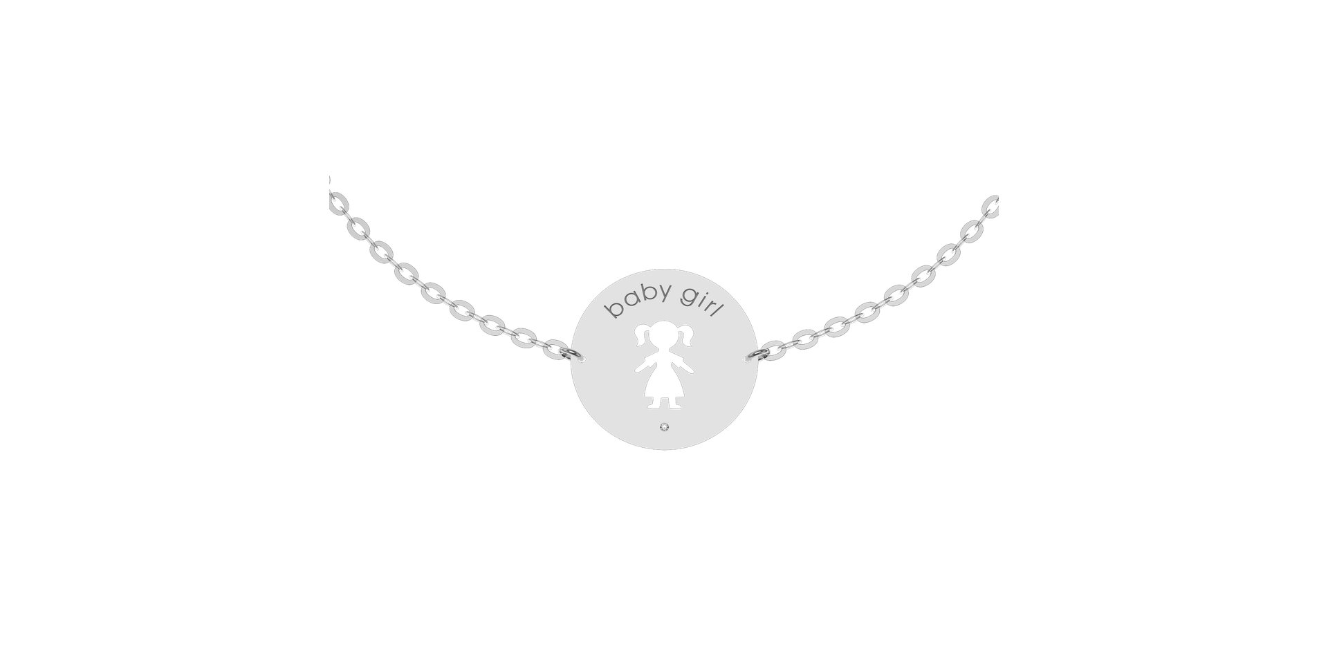 Náramek s diamantem Baby Girl