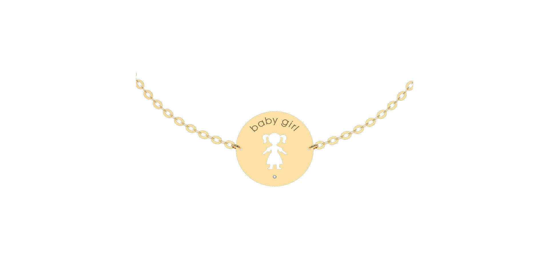 Náramek s diamantem Baby Girl