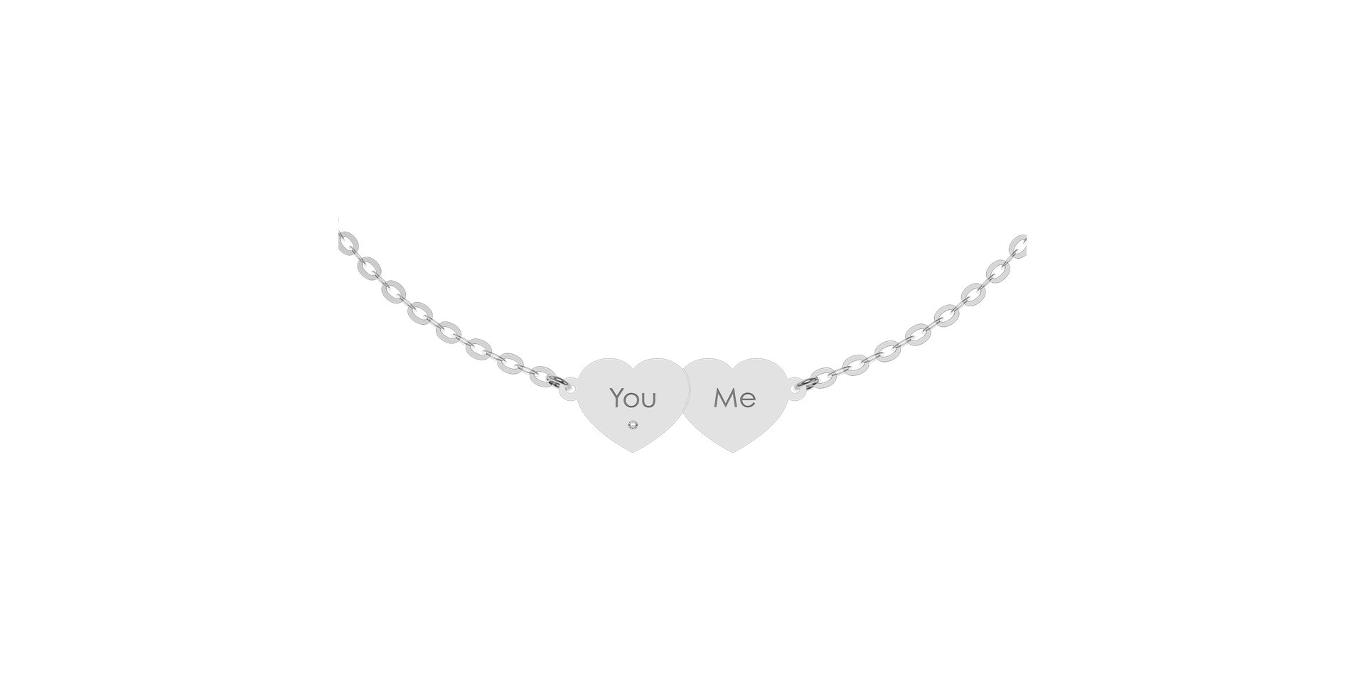Náramek s diamantem You & Me