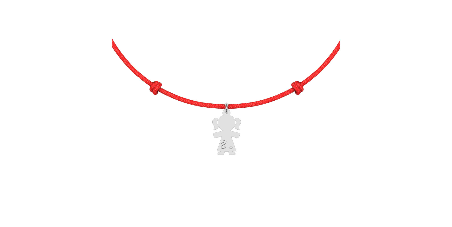 Diamantový náramek se šňůrkou Girl