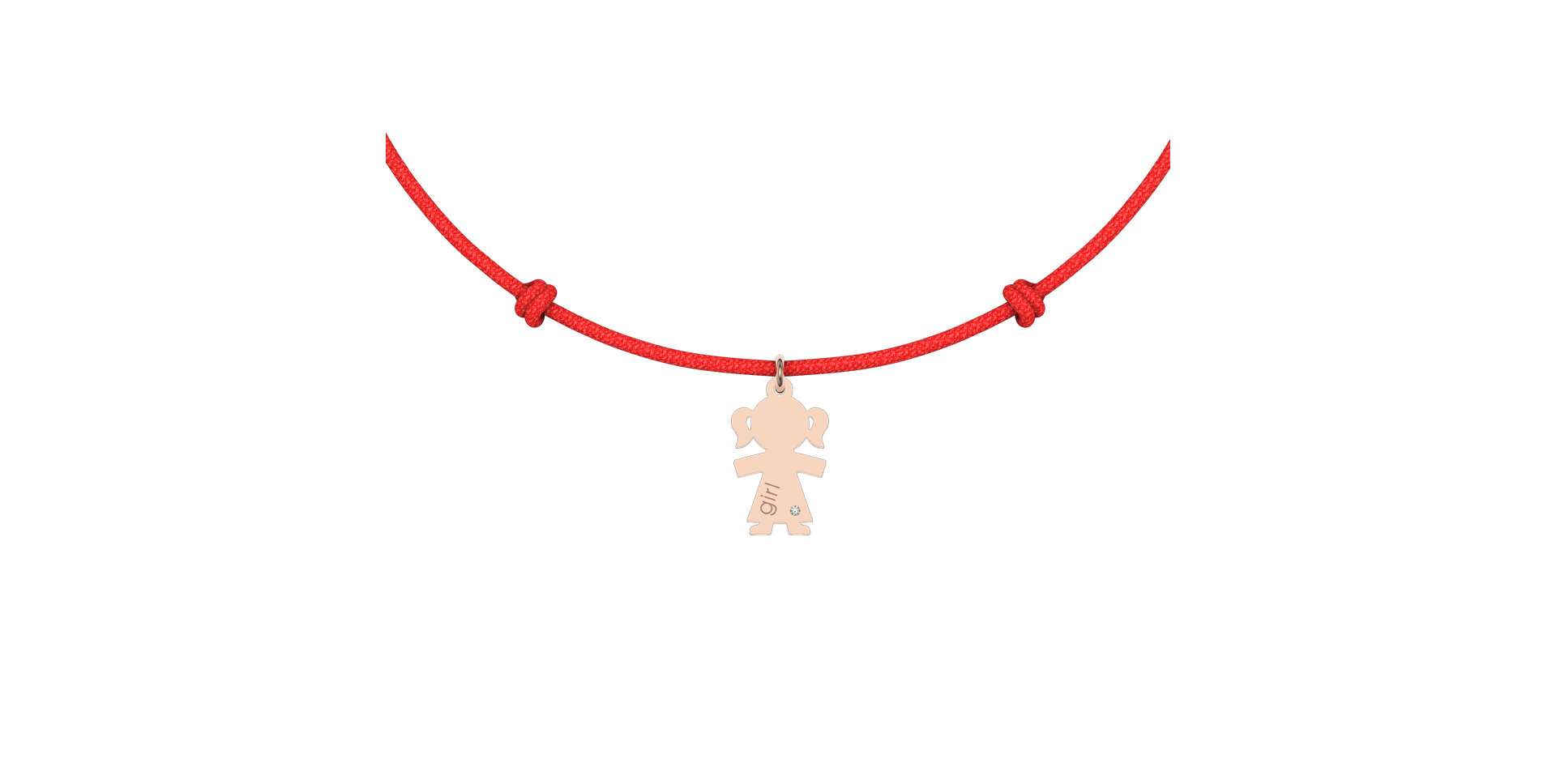 Diamantový náramek se šňůrkou Girl