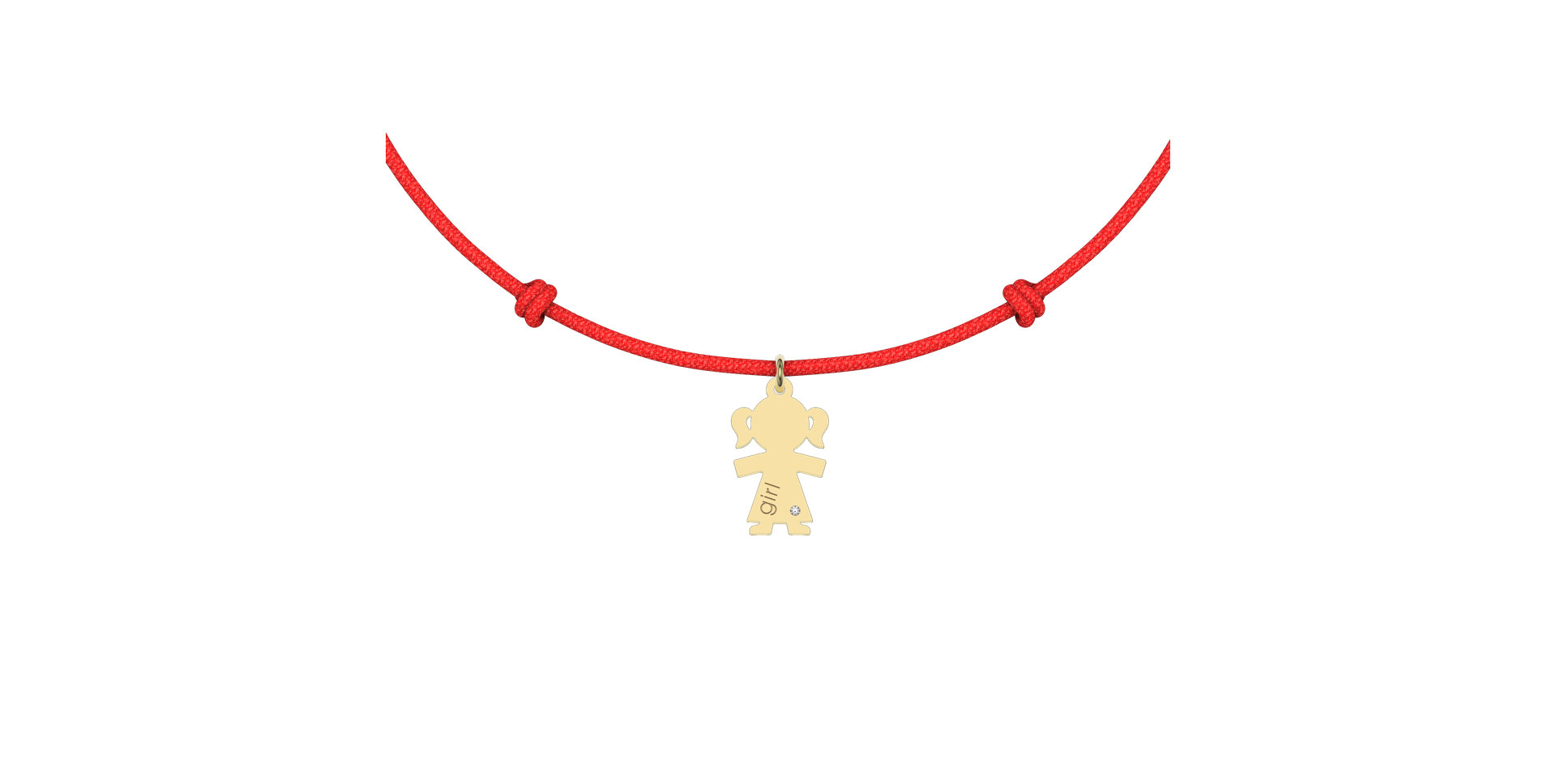 Diamantový náramek se šňůrkou Girl