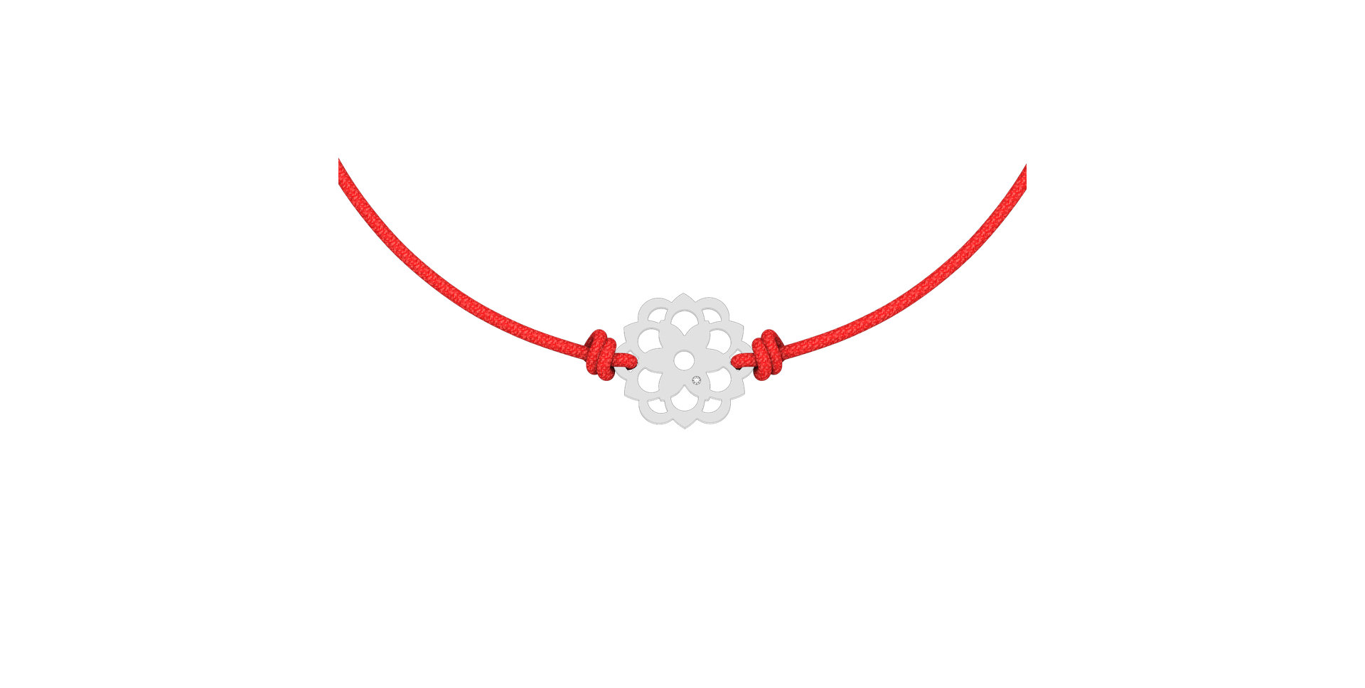 Diamantový náramek se šňůrkou Blossom