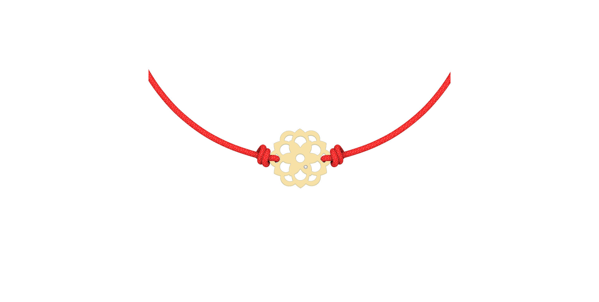 Diamantový náramek se šňůrkou Blossom